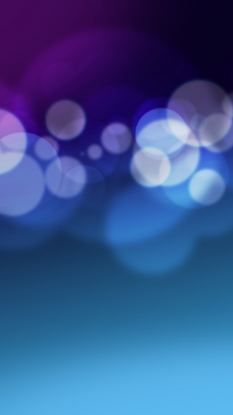 Blaue Und Weiße Bokeh-Lichter. Wallpaper in 750x1334 Resolution