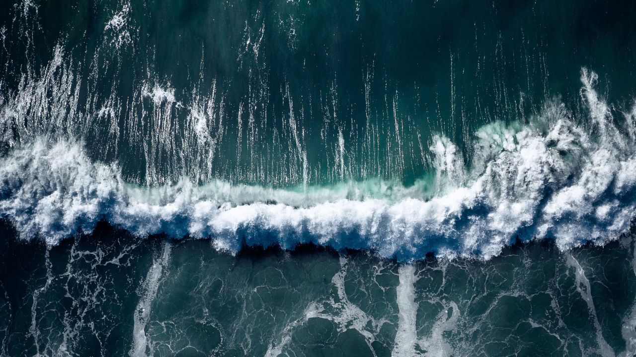 Sea, Water, Wave, Blue, Nature. Wallpaper in 1280x720 Resolution