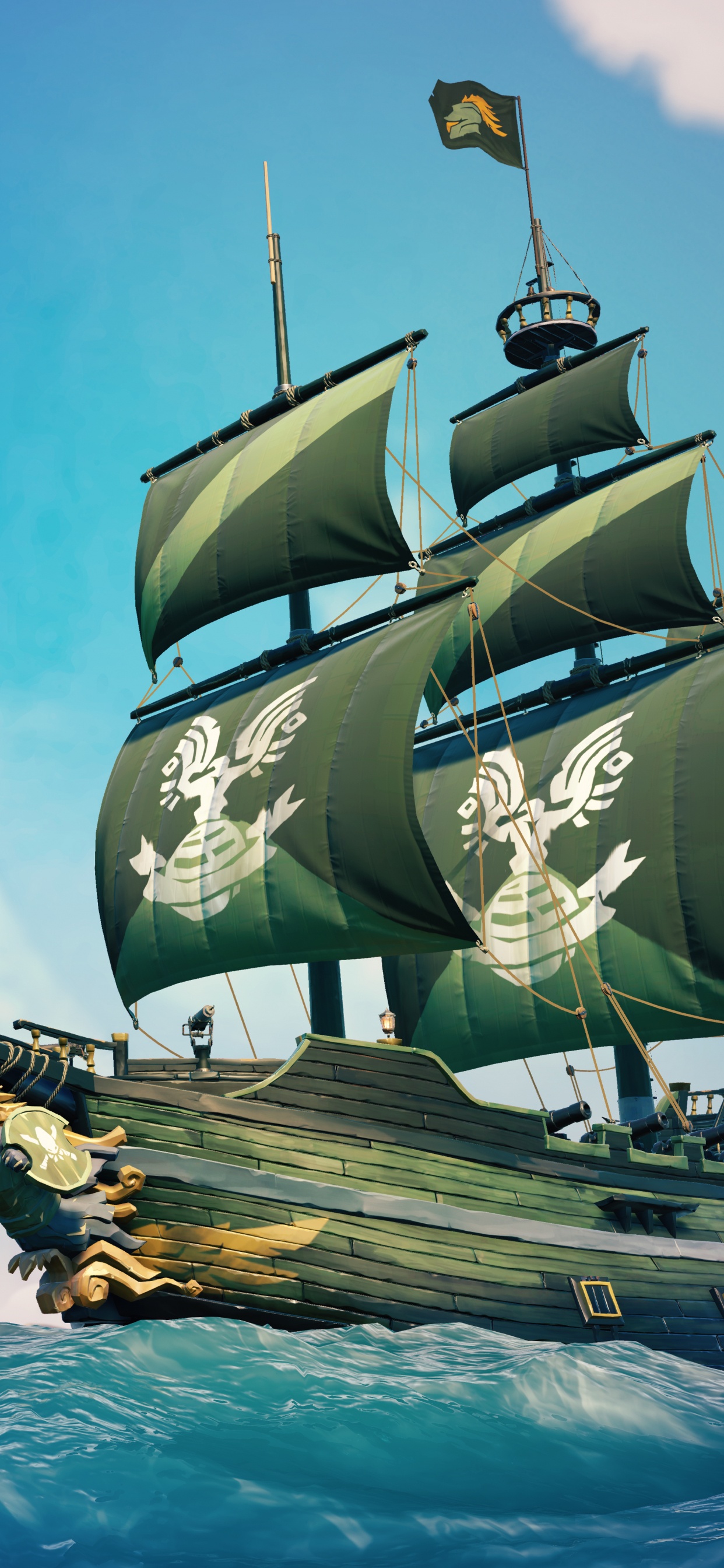 Sea of Thieves, Rare, Xbox Game Studios, Sailing Ship, Manila Galleon. Wallpaper in 1242x2688 Resolution