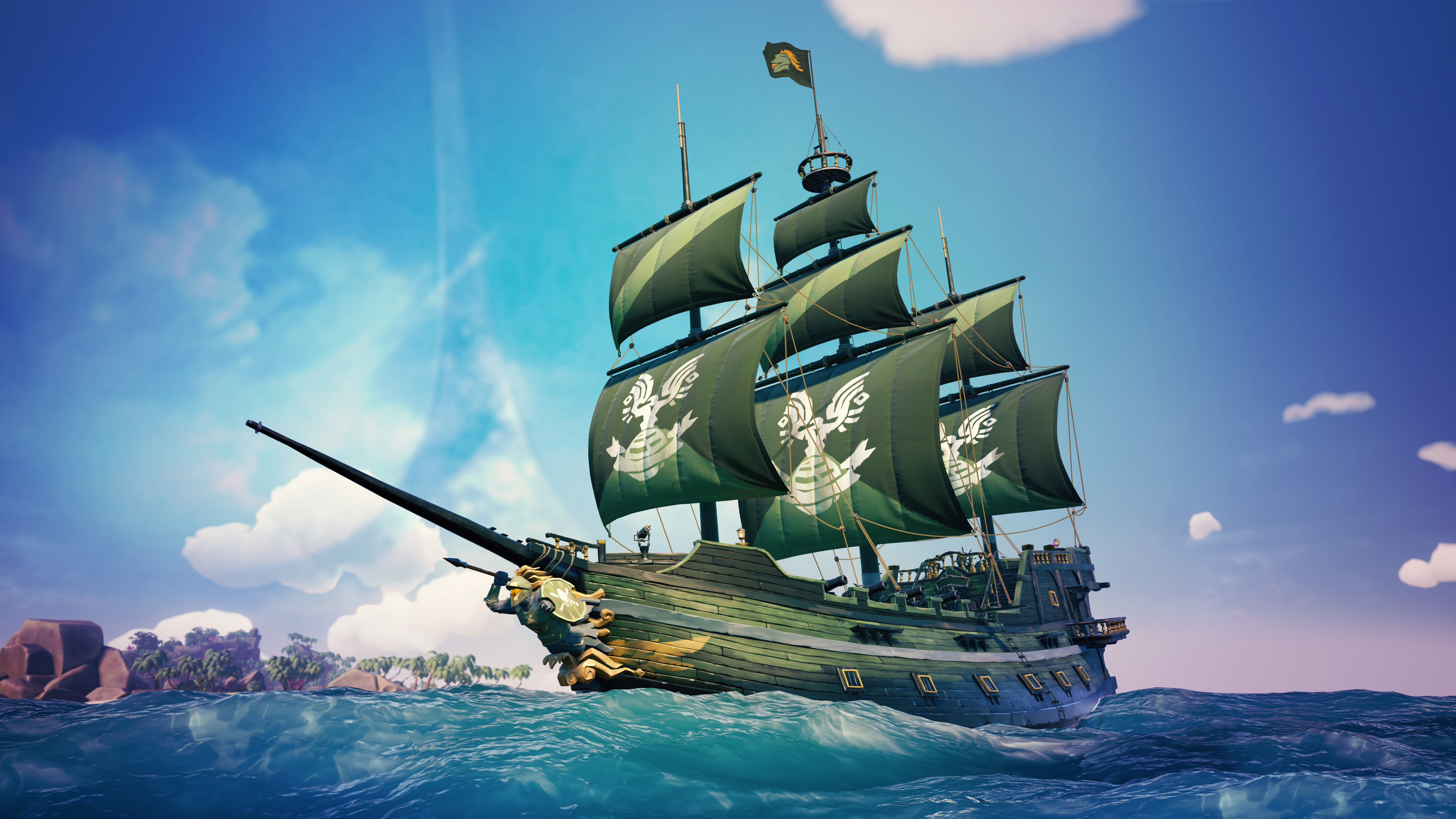 Sea of Thieves, Rare, Xbox Game Studios, Sailing Ship, Manila Galleon. Wallpaper in 3840x2160 Resolution