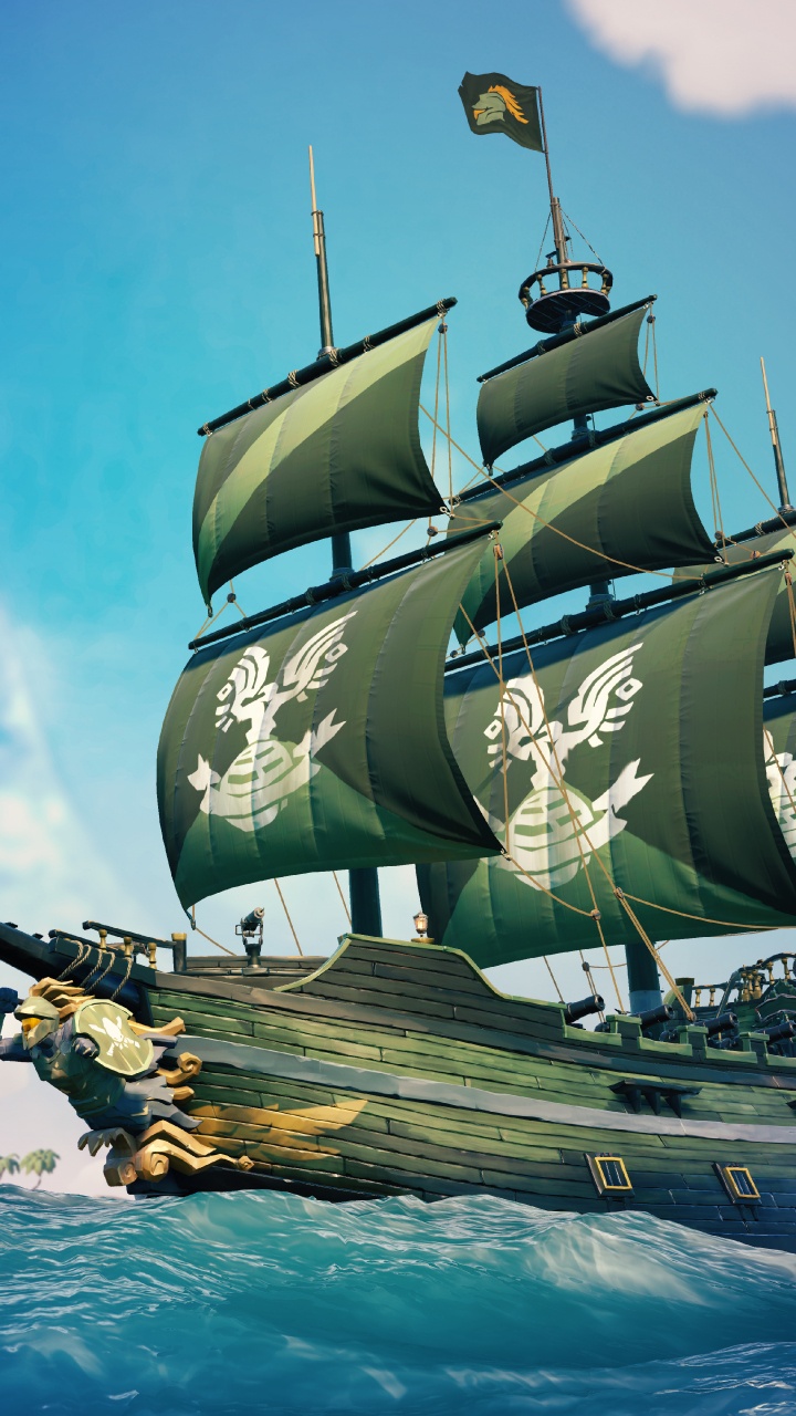 Sea of Thieves, Rare, Xbox Game Studios, Sailing Ship, Manila Galleon. Wallpaper in 720x1280 Resolution