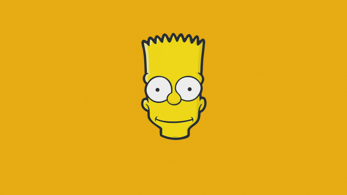 Yellow and White Cartoon Character. Wallpaper in 1366x768 Resolution