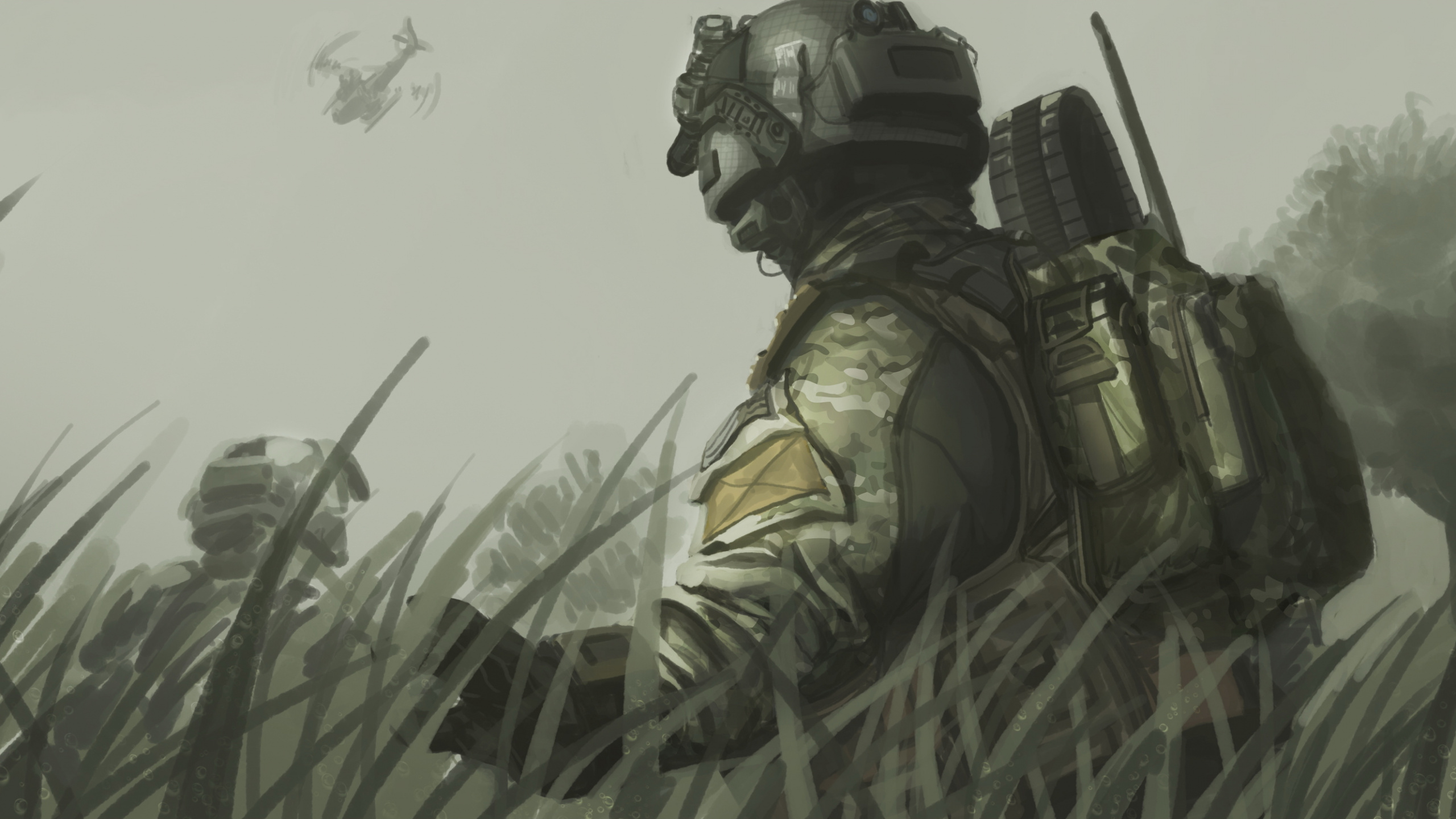 Call of Duty Black Ops Ii, Call of Duty 4 Modern Warfare, Soldado, Arte, Call of Duty Black Ops. Wallpaper in 2560x1440 Resolution