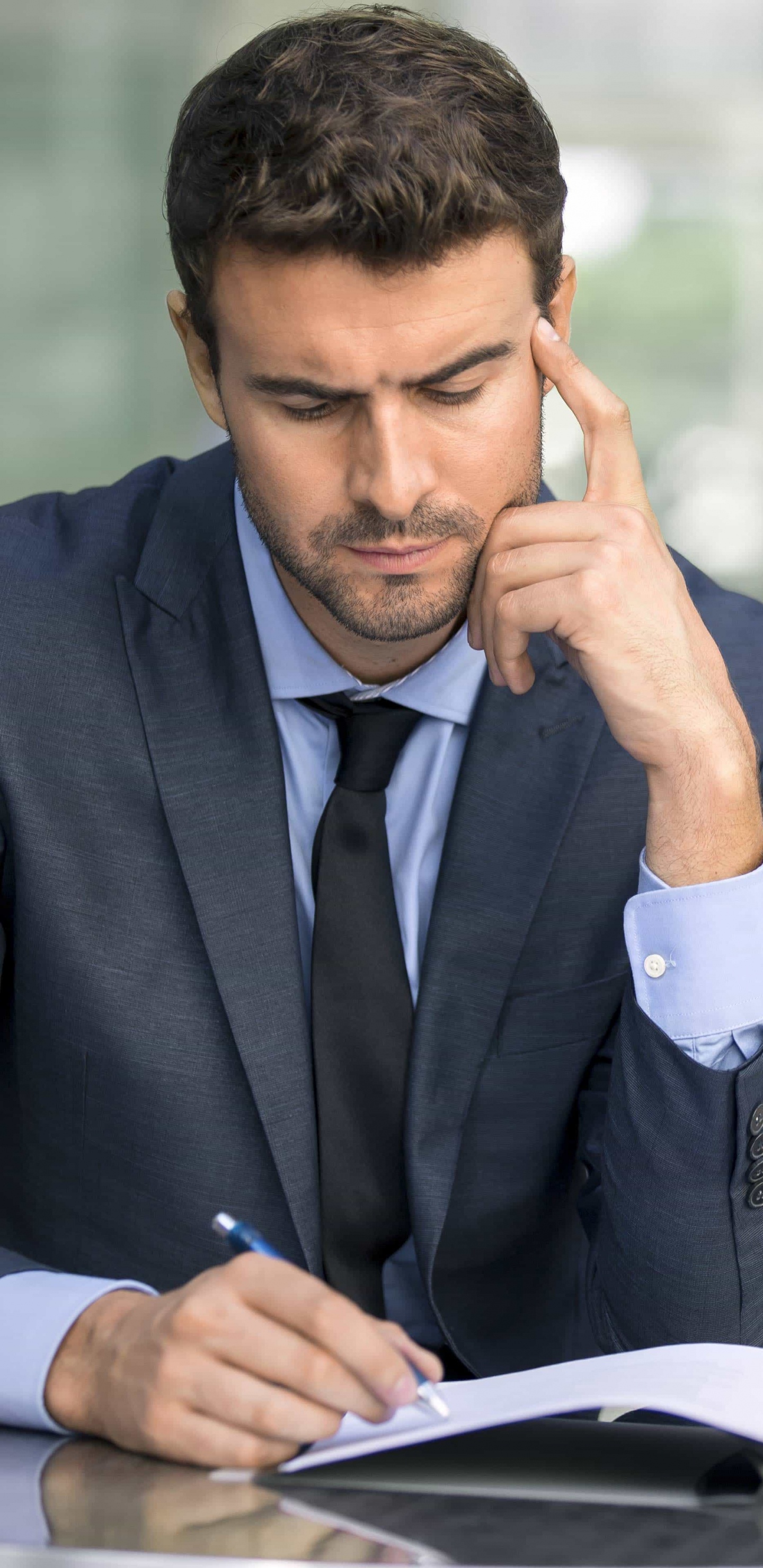 Businessman Thinking, Businessperson, Thought, Job, Business. Wallpaper in 1440x2960 Resolution