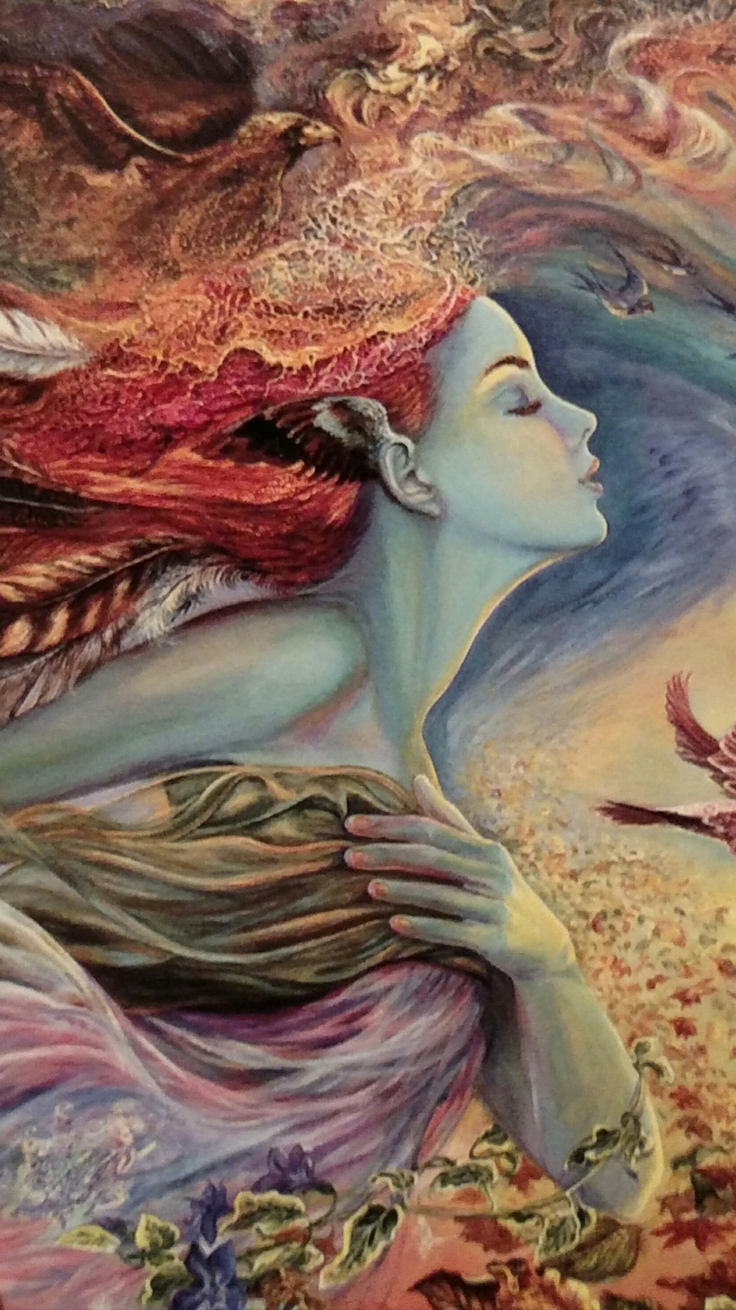 Josephine Wall, Malerei, Kunst, Illustration, Mythologie. Wallpaper in 1440x2560 Resolution