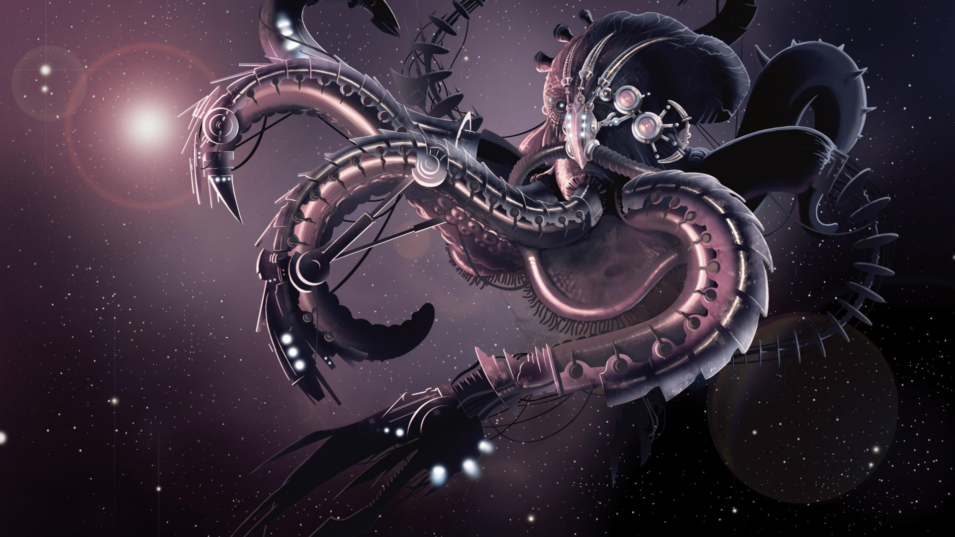 Ilustración de Gato Blanco y Negro. Wallpaper in 1920x1080 Resolution