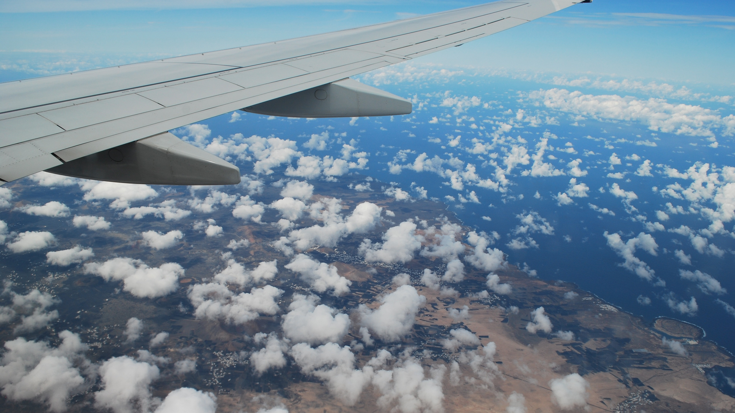 White Clouds and Blue Sky During Daytime. Wallpaper in 2560x1440 Resolution