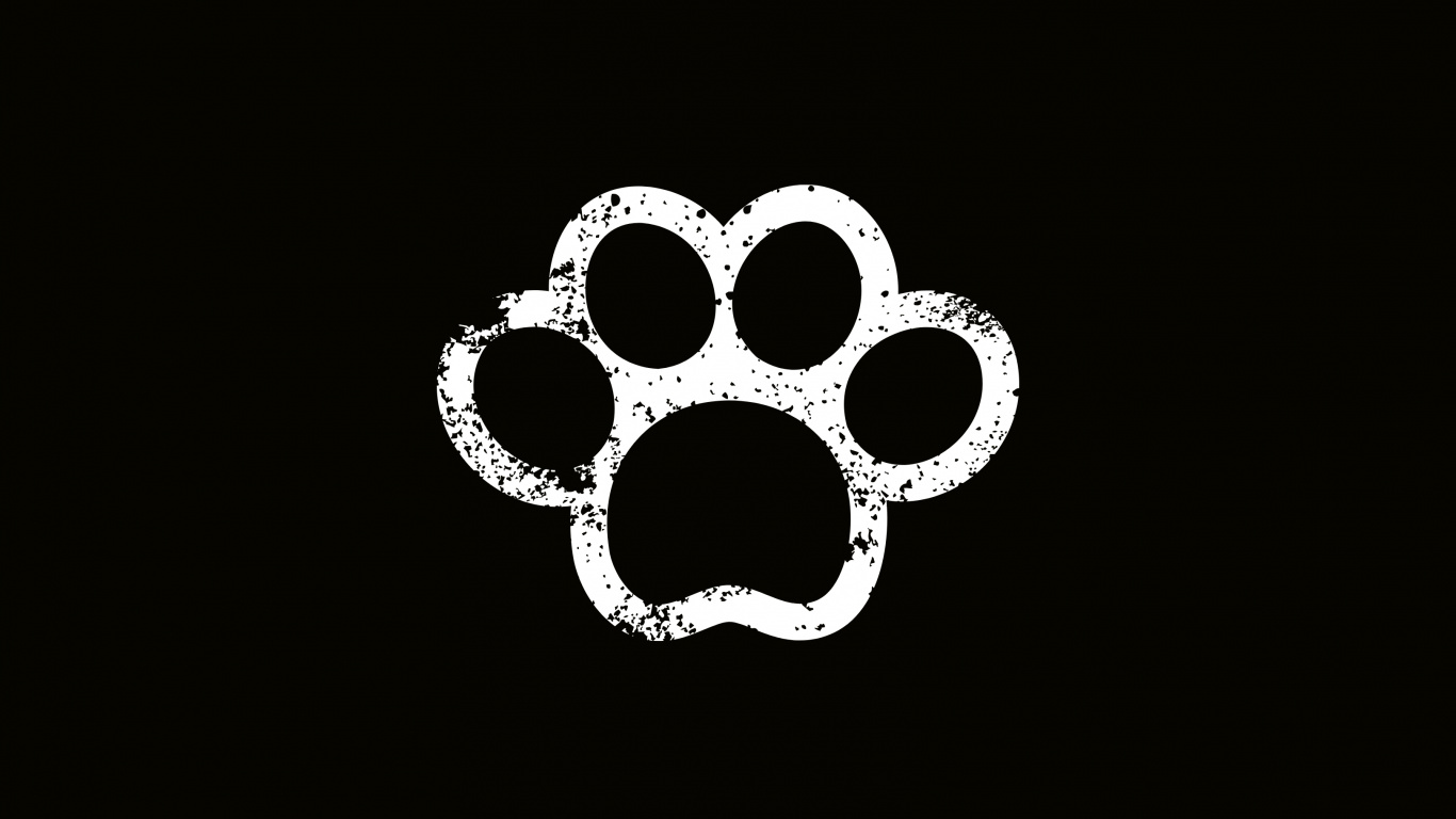 Ilustración de Flor en Blanco y Negro. Wallpaper in 1366x768 Resolution