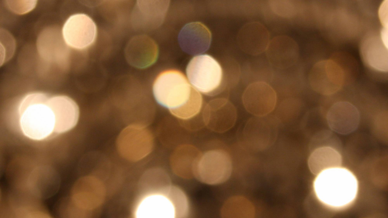 Yellow and White Bokeh Lights. Wallpaper in 1280x720 Resolution