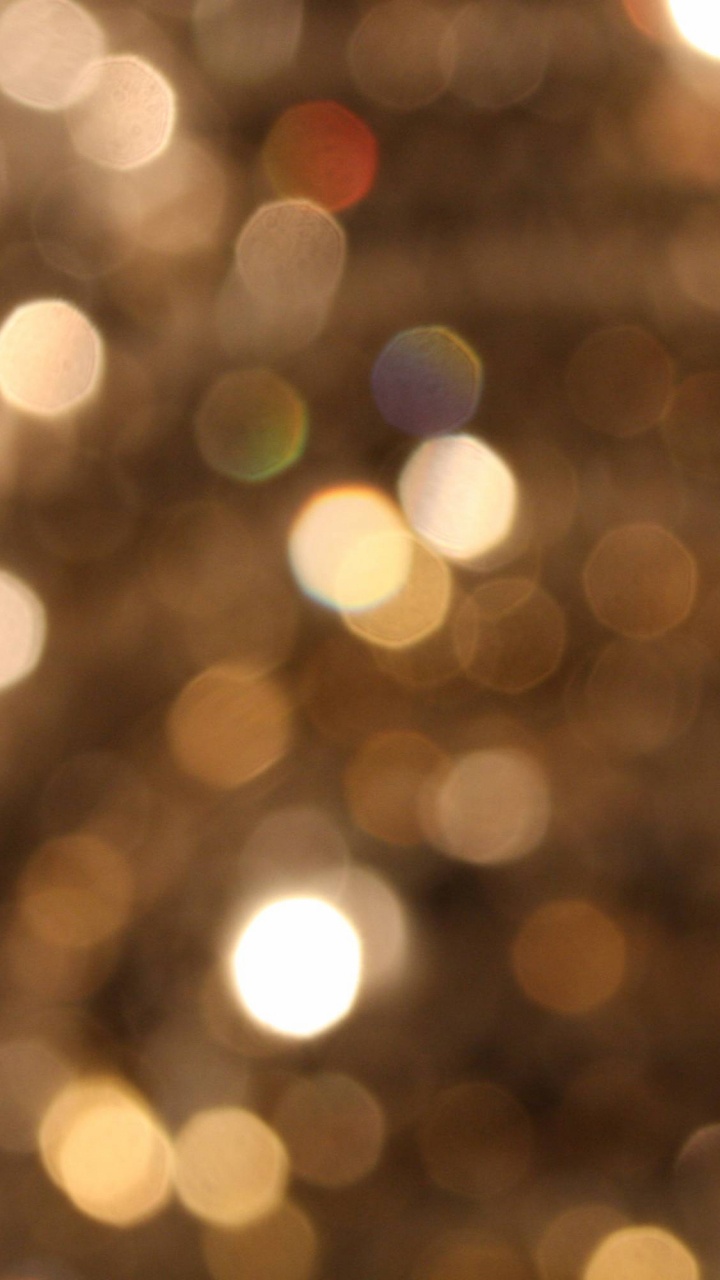 Yellow and White Bokeh Lights. Wallpaper in 720x1280 Resolution