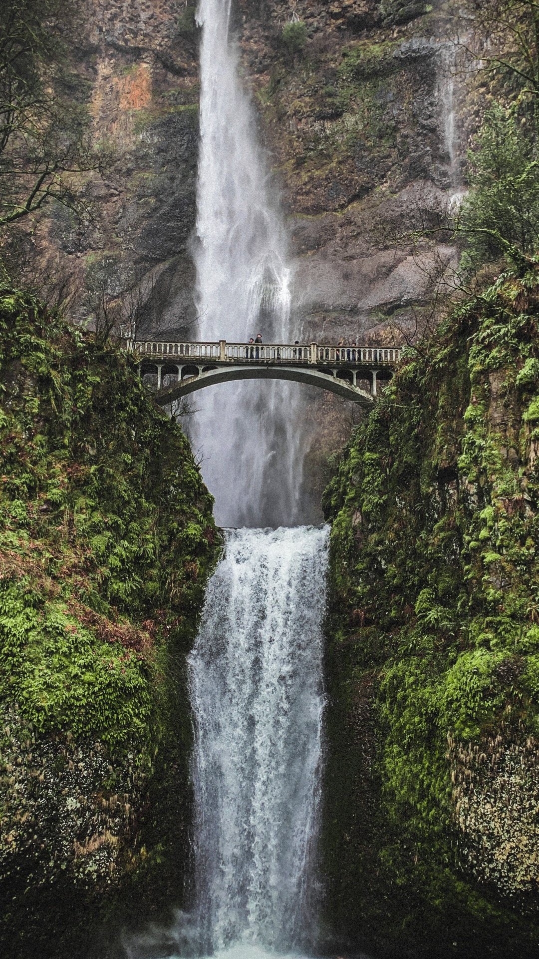 Multnomah Falls, Wasserfall, Wasserlauf, Natur, Wasser. Wallpaper in 1080x1920 Resolution