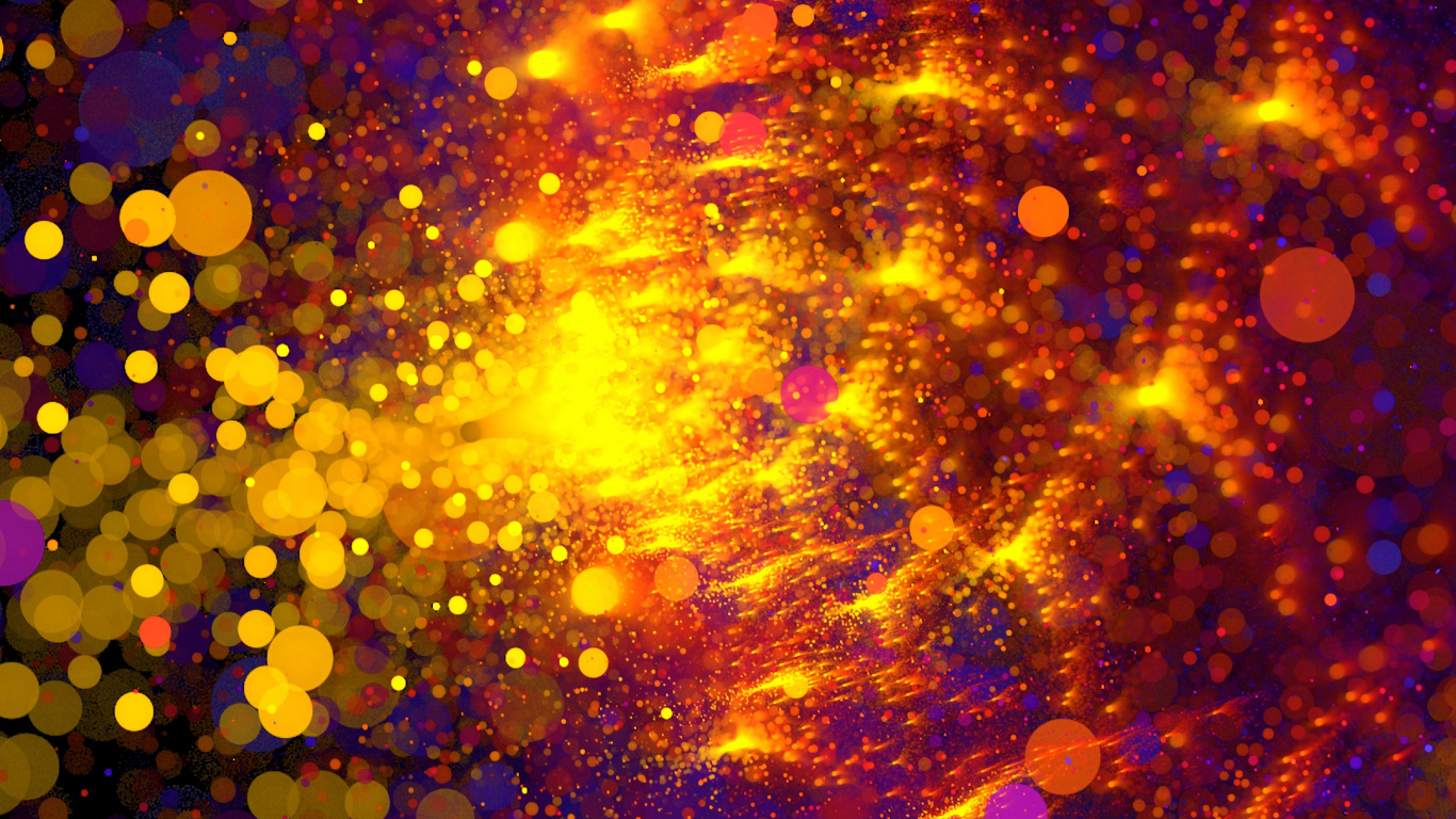 橙色, 光, 空间, 圆圈, 光泽 壁纸 1366x768 允许