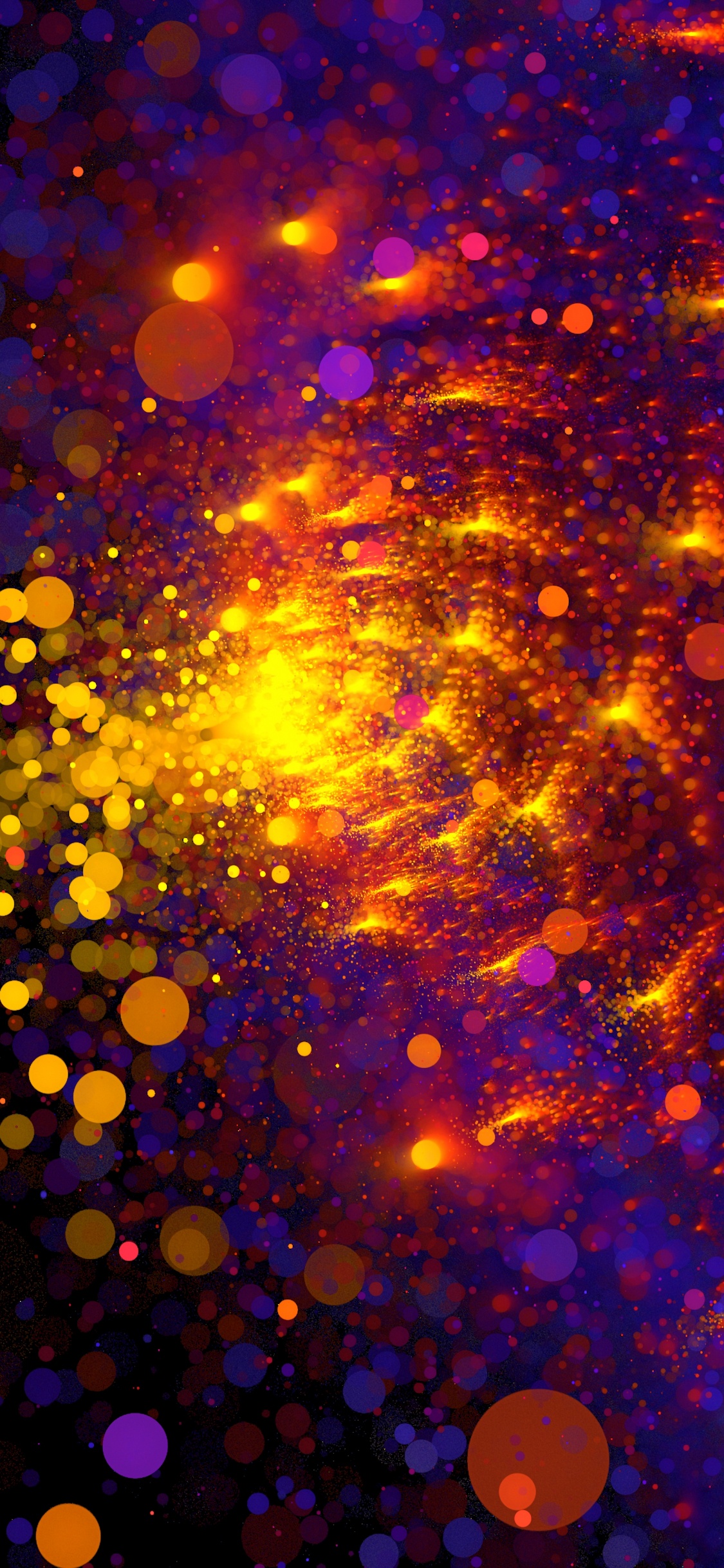 Luces Moradas y Amarillas en un Día Soleado. Wallpaper in 1125x2436 Resolution