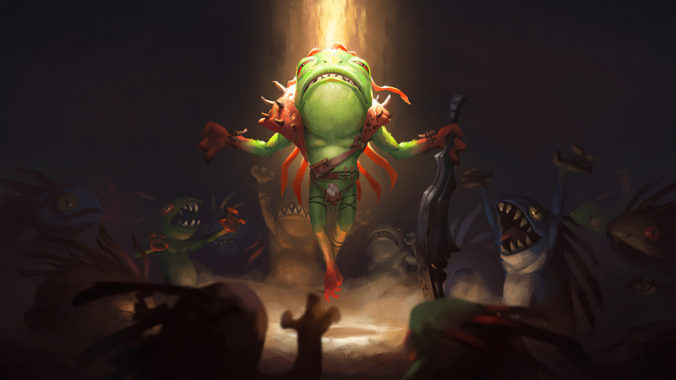 Homme en Casque Vert et Casque Noir. Wallpaper in 2560x1440 Resolution