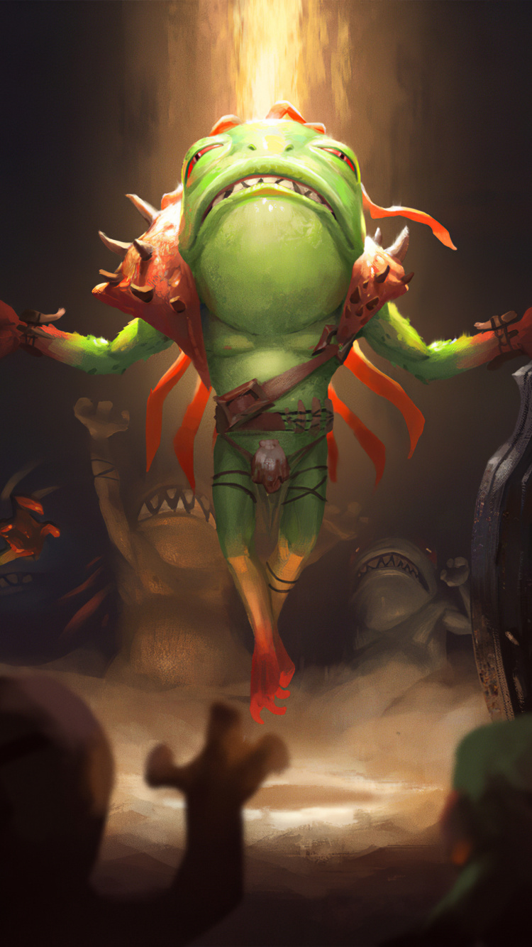 Mann Mit Grünem Helm Und Schwarzem Helm. Wallpaper in 750x1334 Resolution