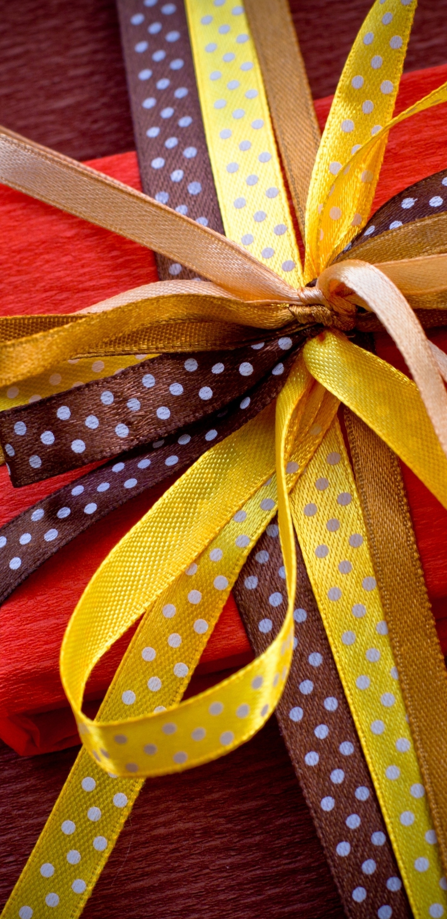 Regalo, Cinta, Actualidad, Envoltorio de Regalo, Amarillo. Wallpaper in 1440x2960 Resolution