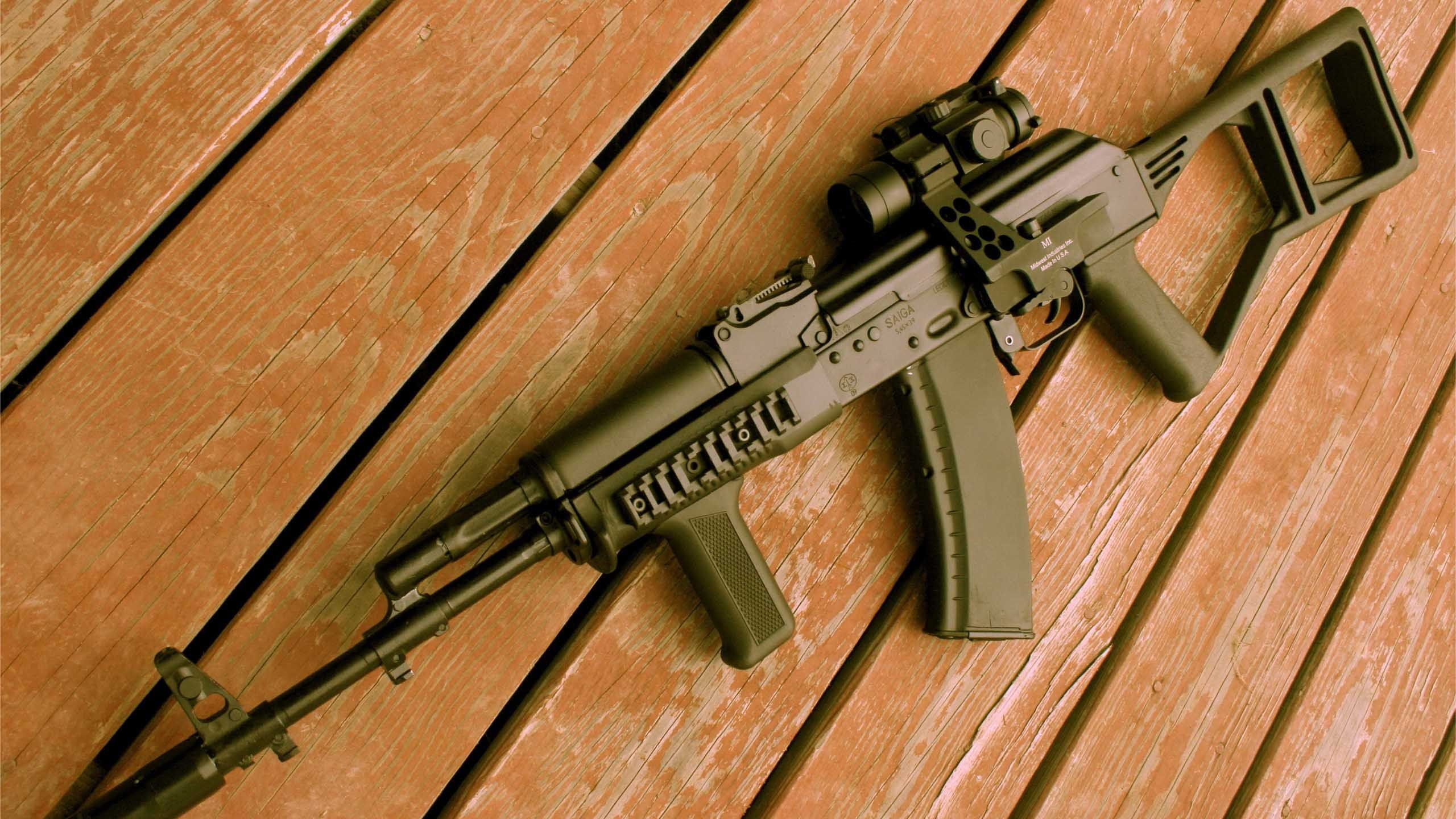 Ak-74, Gun, Firearm, Rifle, Air Gun. Wallpaper in 2560x1440 Resolution