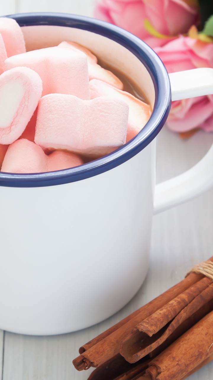 Hot Chocolate, Marshmallow, Tea, Coffee, Valentines Day. Wallpaper in 720x1280 Resolution
