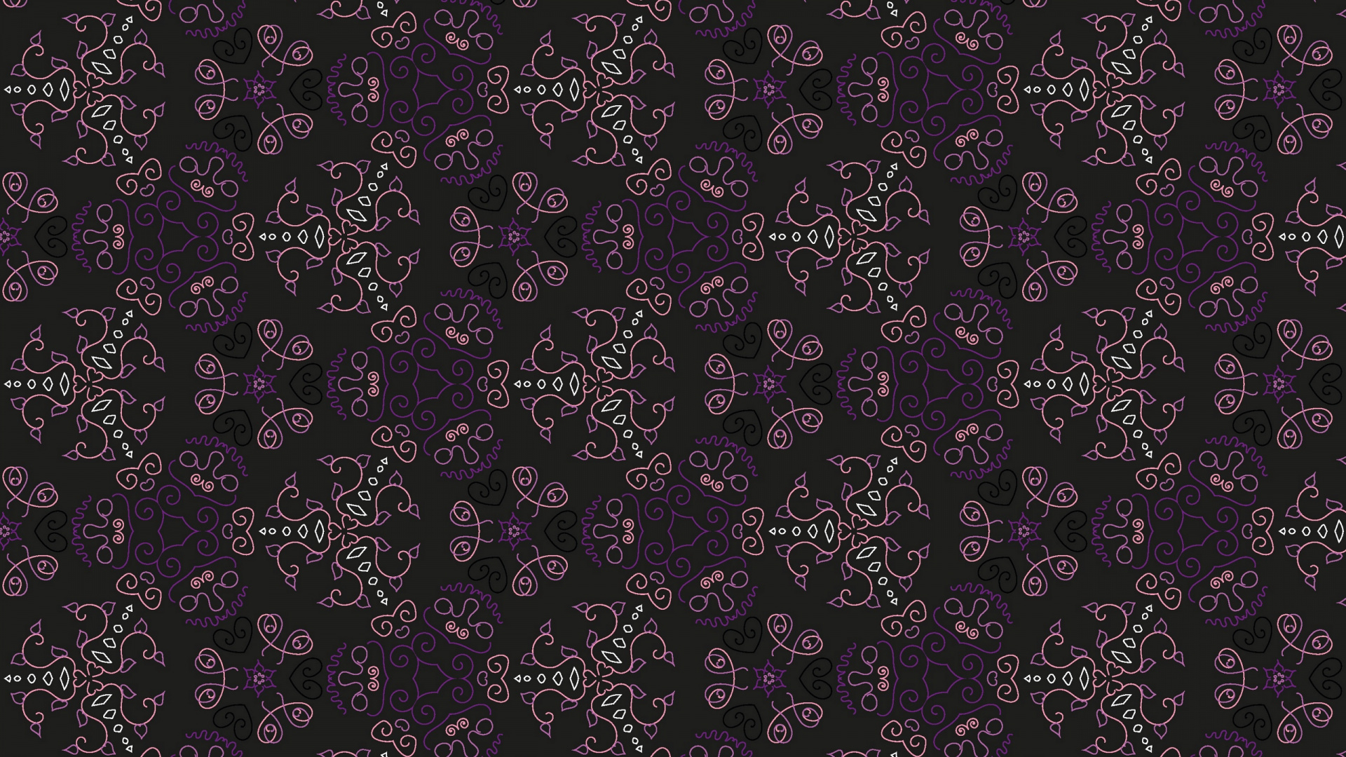 Schwarz-weißes Florales Textil. Wallpaper in 1920x1080 Resolution