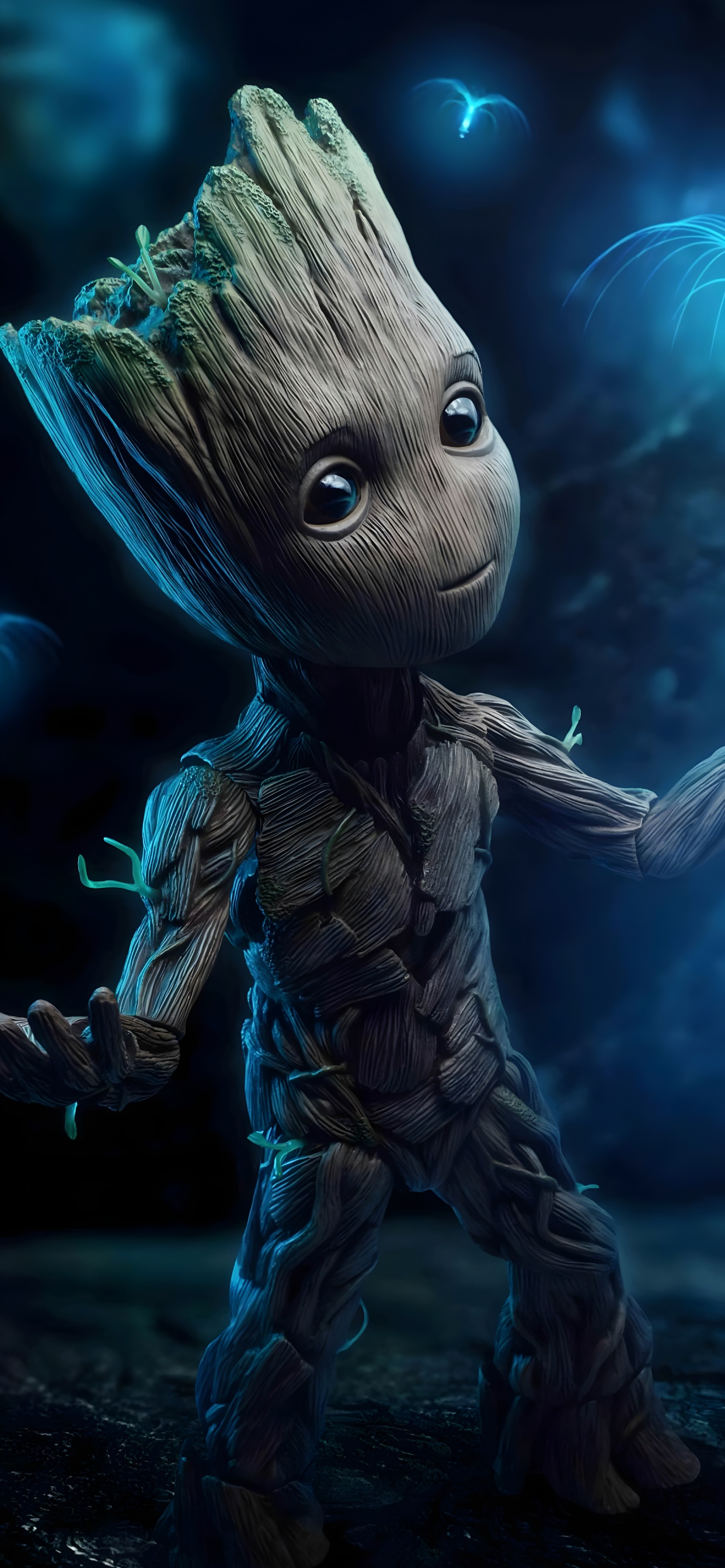 Groot, Baby Groß, Android, Superhelden, Marvel Comics. Wallpaper in 1242x2688 Resolution