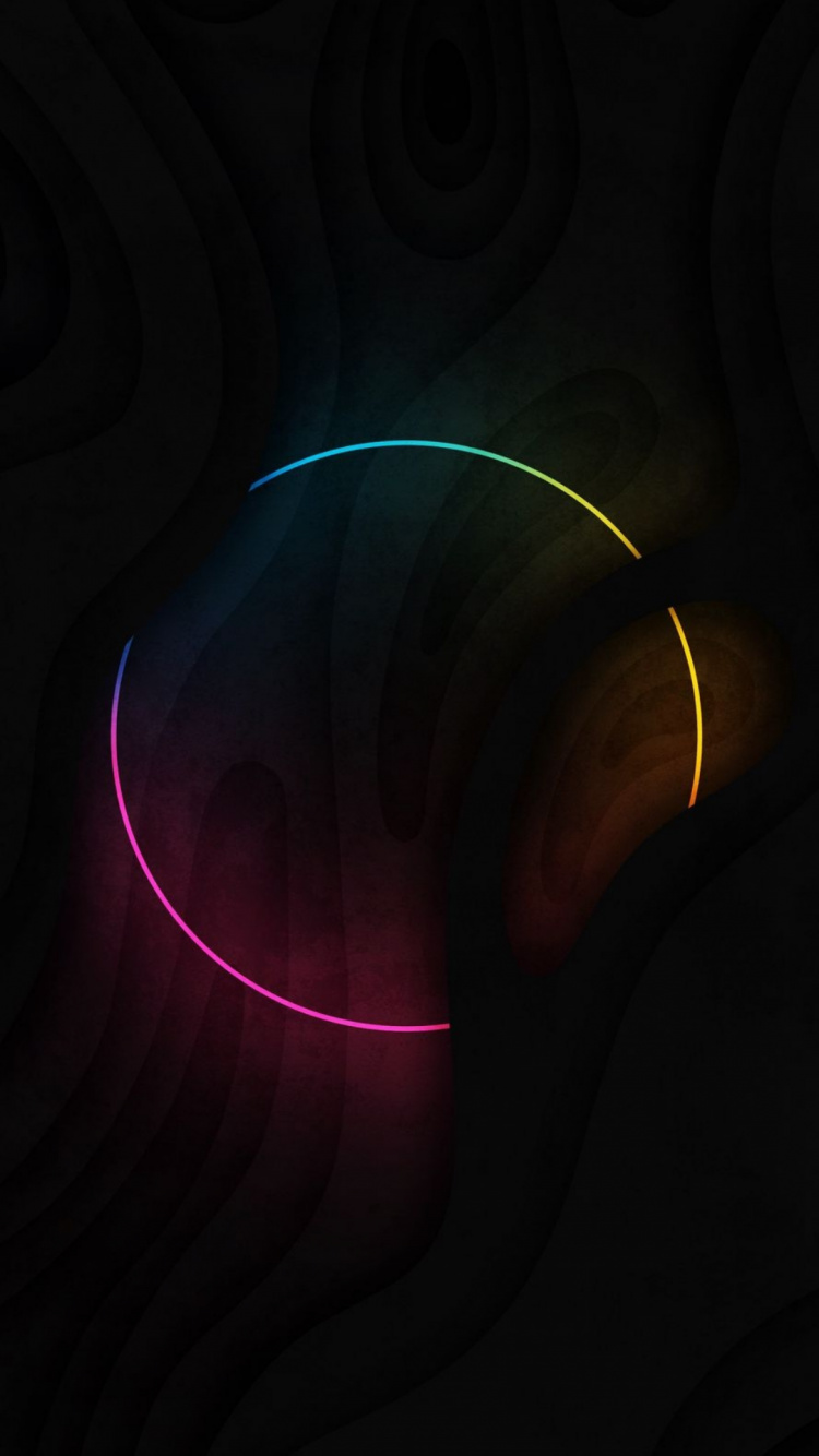 Circulo de Neón, Violeta, El Efecto Visual de la Iluminación, Magenta, Arte. Wallpaper in 750x1334 Resolution