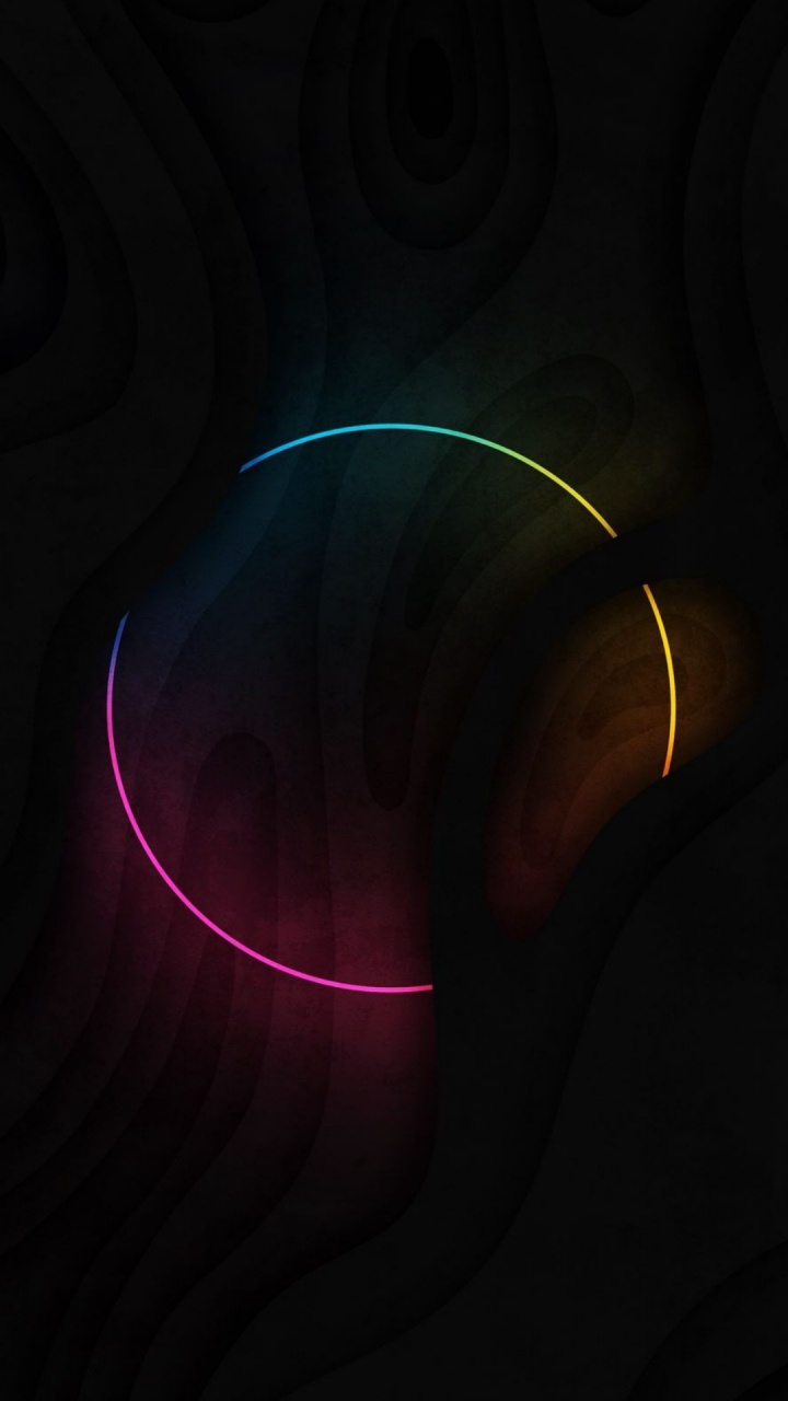 Neonkreis, Veilchen, Visual-Effekt-Beleuchtung, Magenta, Kunst. Wallpaper in 720x1280 Resolution