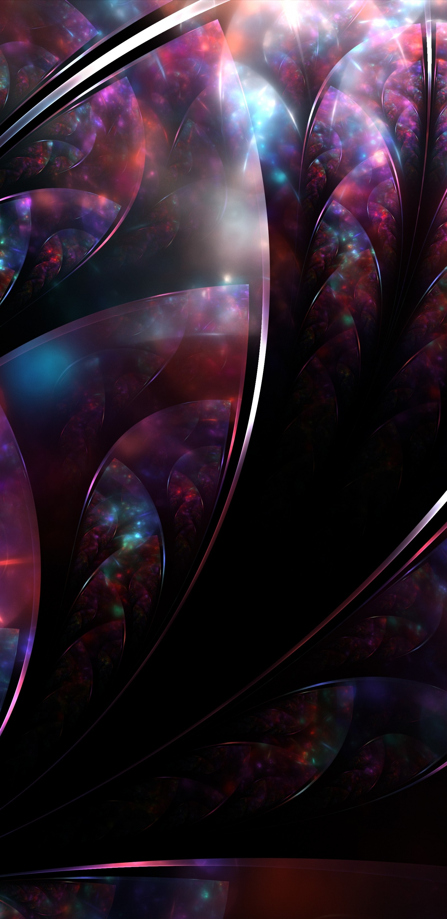 分形技术, 紫色的, 紫罗兰色, 图形设计, 艺术 壁纸 1440x2960 允许