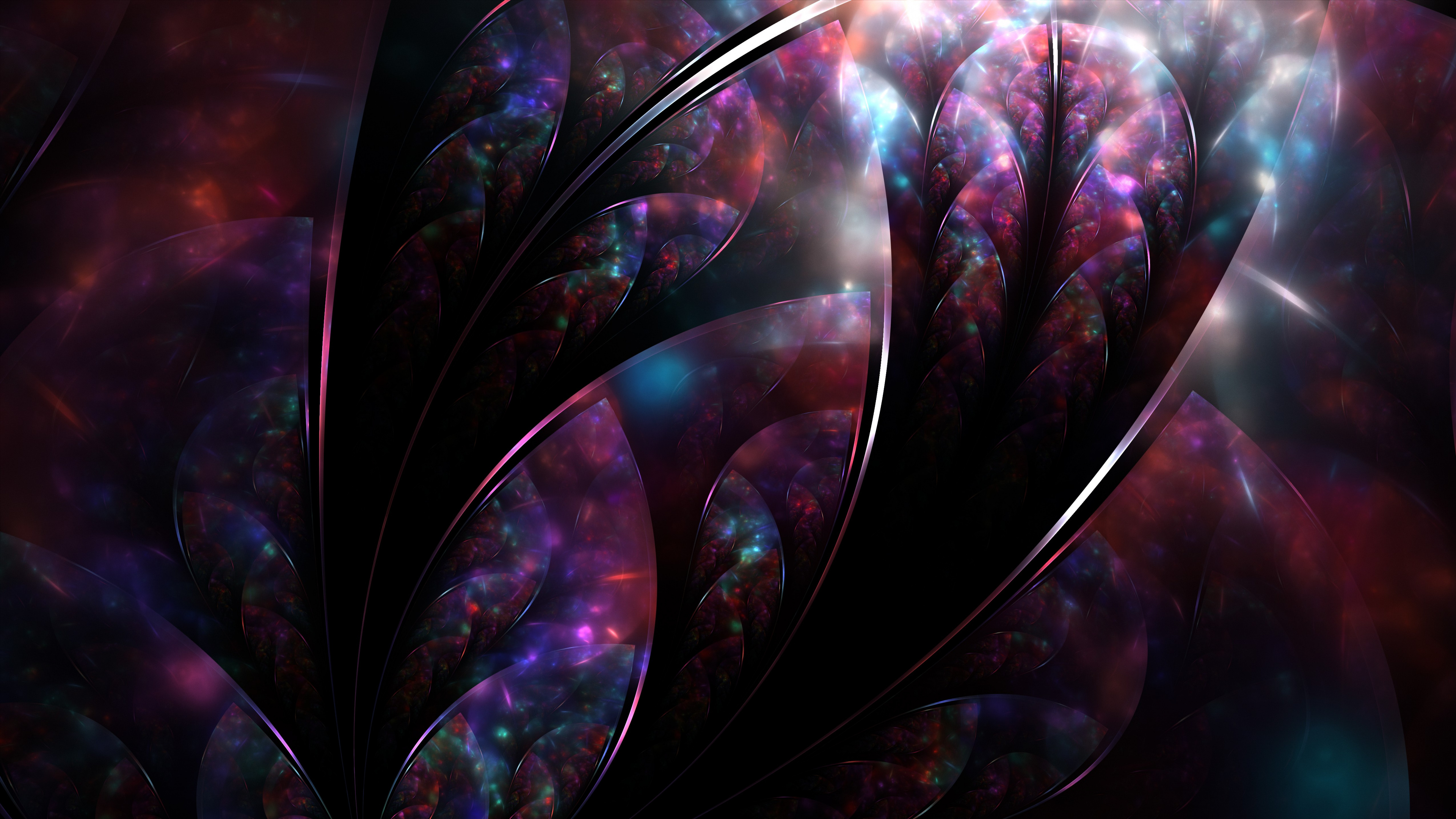 分形技术, 紫色的, 紫罗兰色, 图形设计, 艺术 壁纸 3840x2160 允许