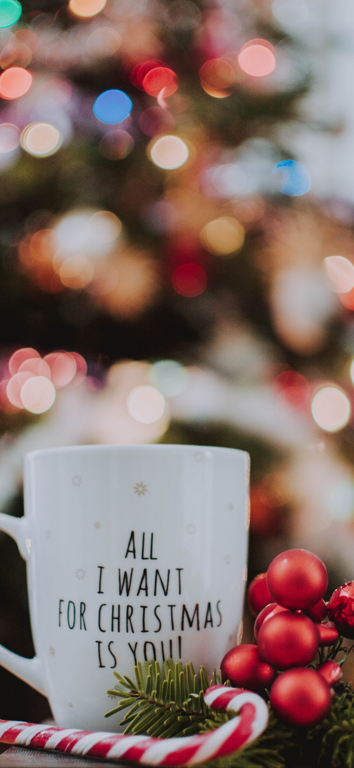 圣诞节, 智能手机, 英语, 光, 饮具 壁纸 1242x2688 允许