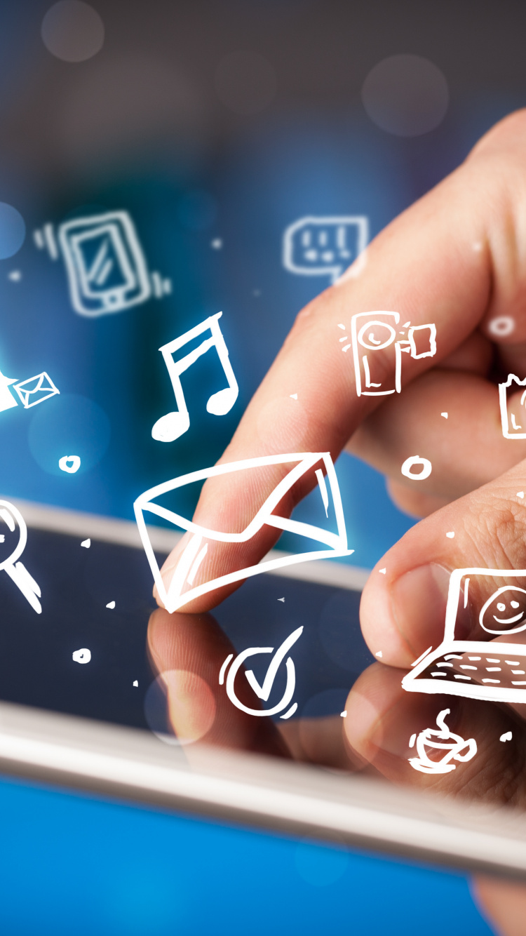 Pies de Personas en Dispositivo Blanco y Negro. Wallpaper in 750x1334 Resolution