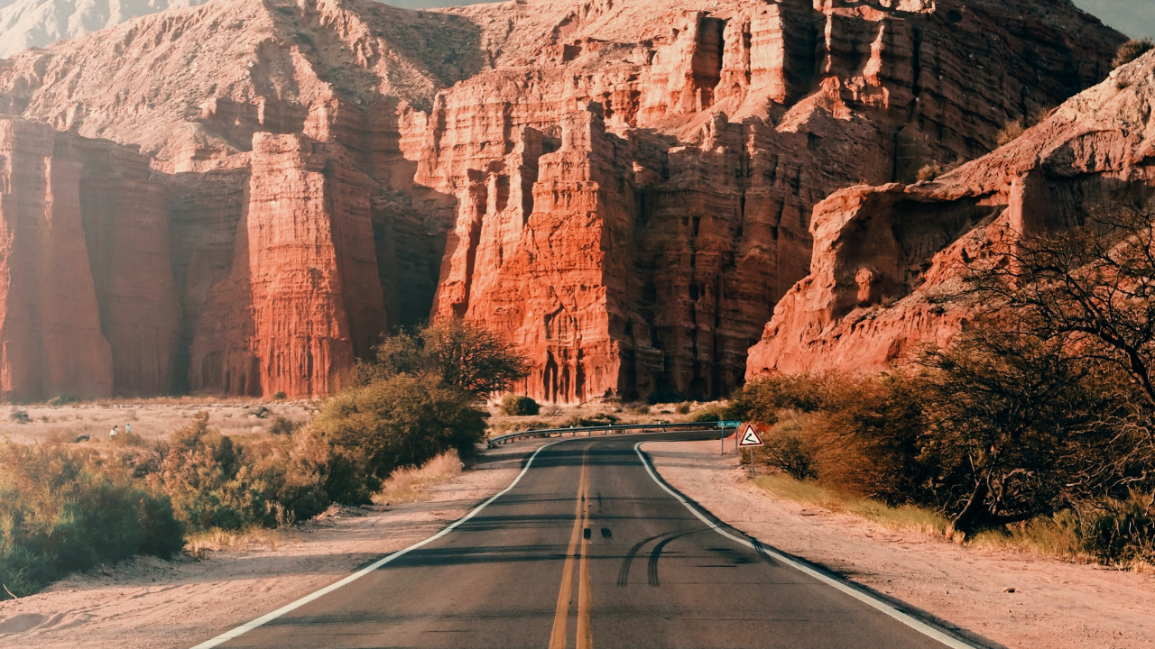生态区, 自然景观, 高地, 沥青, 阳光 壁纸 1280x720 允许