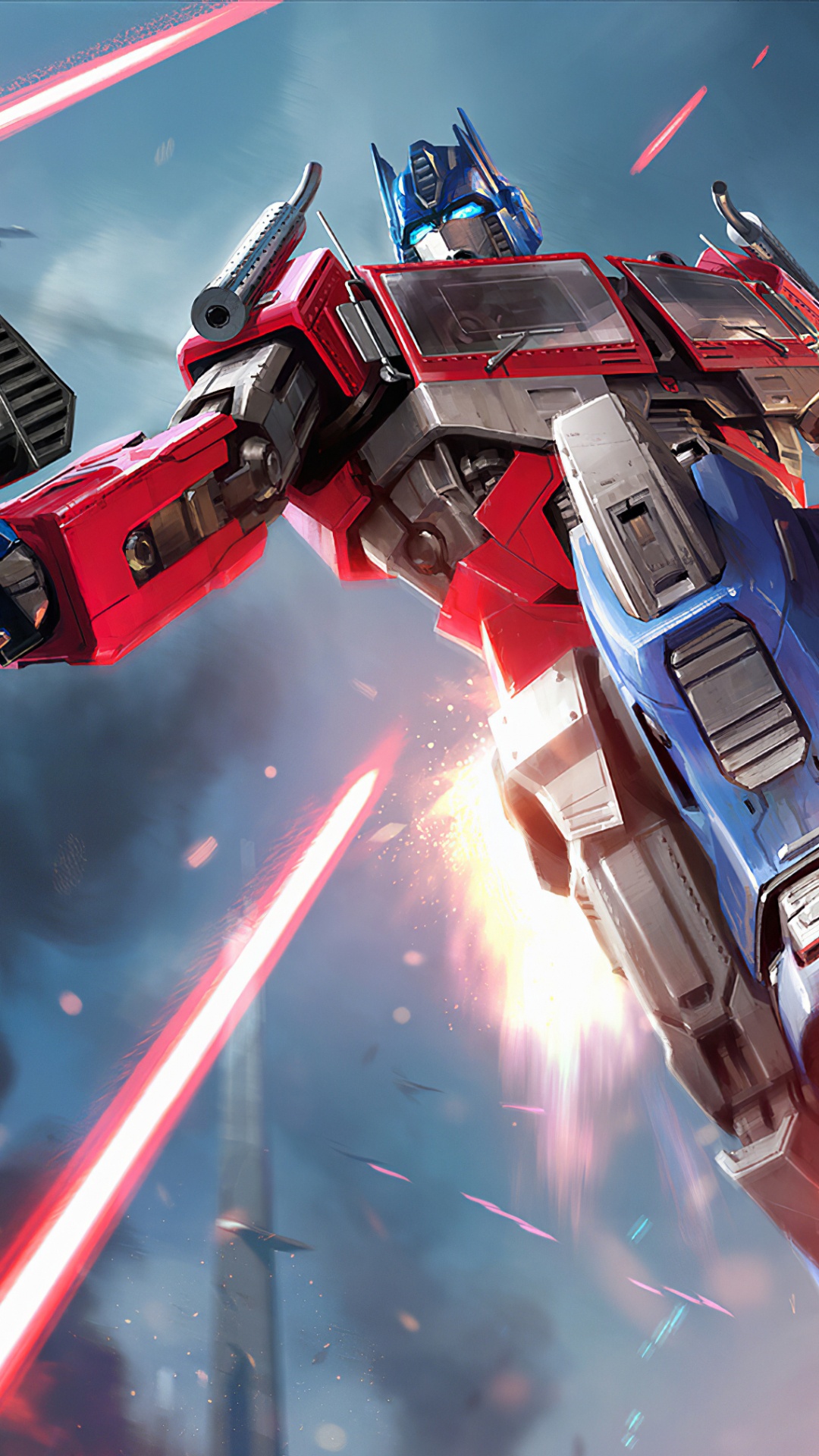 Optimus Prime, Megatron, Ocultar Hierro, Arte Digital, Arte. Wallpaper in 1080x1920 Resolution