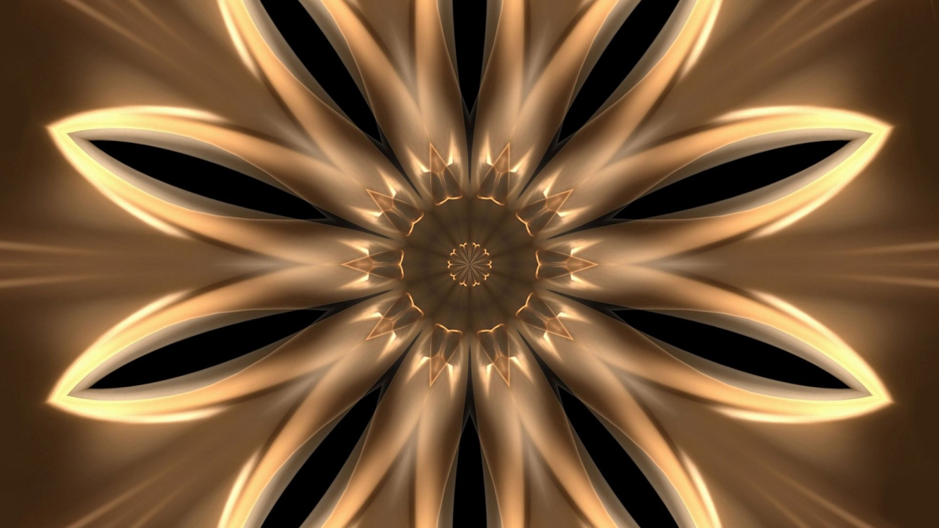 Illustration de Fleur Blanche et Noire. Wallpaper in 1366x768 Resolution