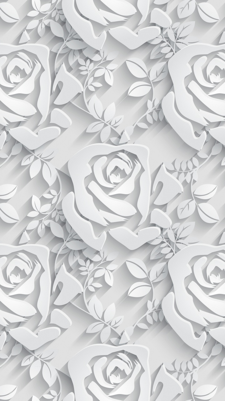 Textile Floral Blanc et Noir. Wallpaper in 720x1280 Resolution
