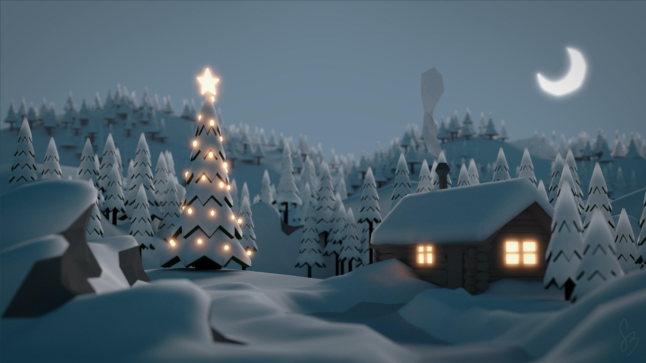 Winter, Crescent, Astronomisches Objekt, Atmosphäre, Einfrieren. Wallpaper in 1280x720 Resolution