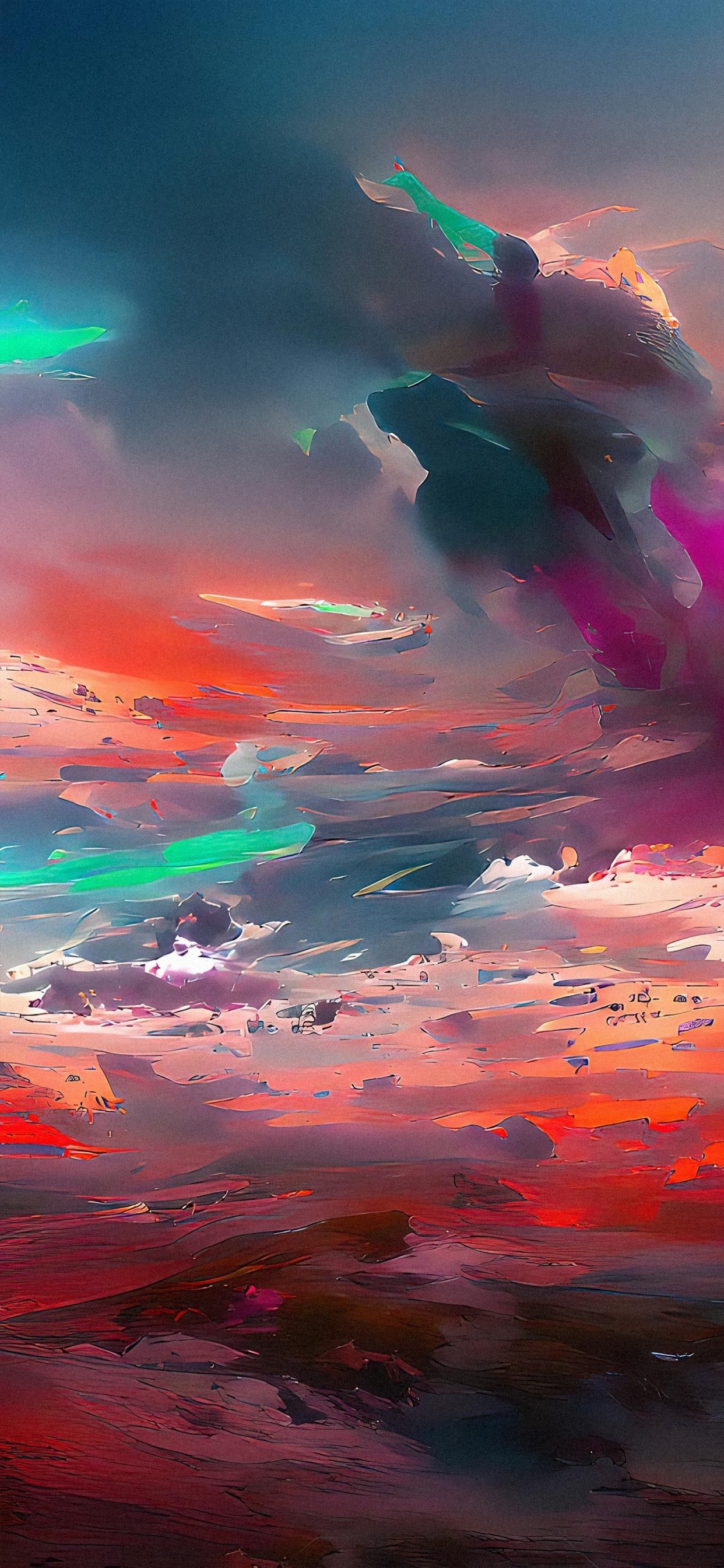 Cloud, Atmosphere, Purple, Afterglow, Orange. Wallpaper in 1242x2688 Resolution