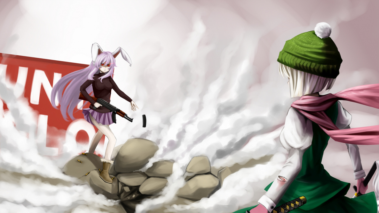 Woman in Green Hat and White Dress Anime Character. Wallpaper in 1280x720 Resolution