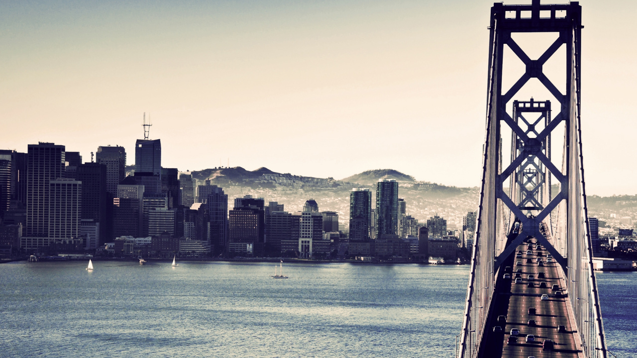 City Skyline Across Body of Water During Daytime. Wallpaper in 1280x720 Resolution