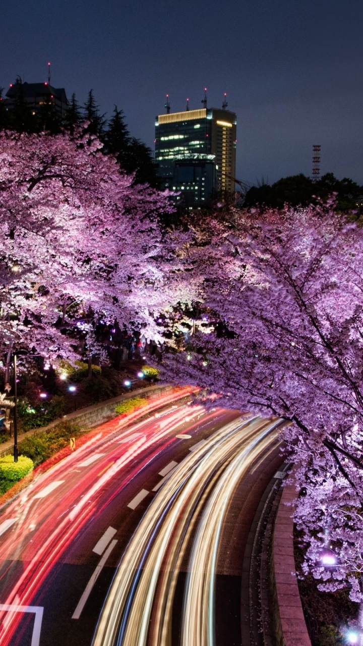 Time Lapse Photography of Cars on Road During Night Time. Wallpaper in 720x1280 Resolution