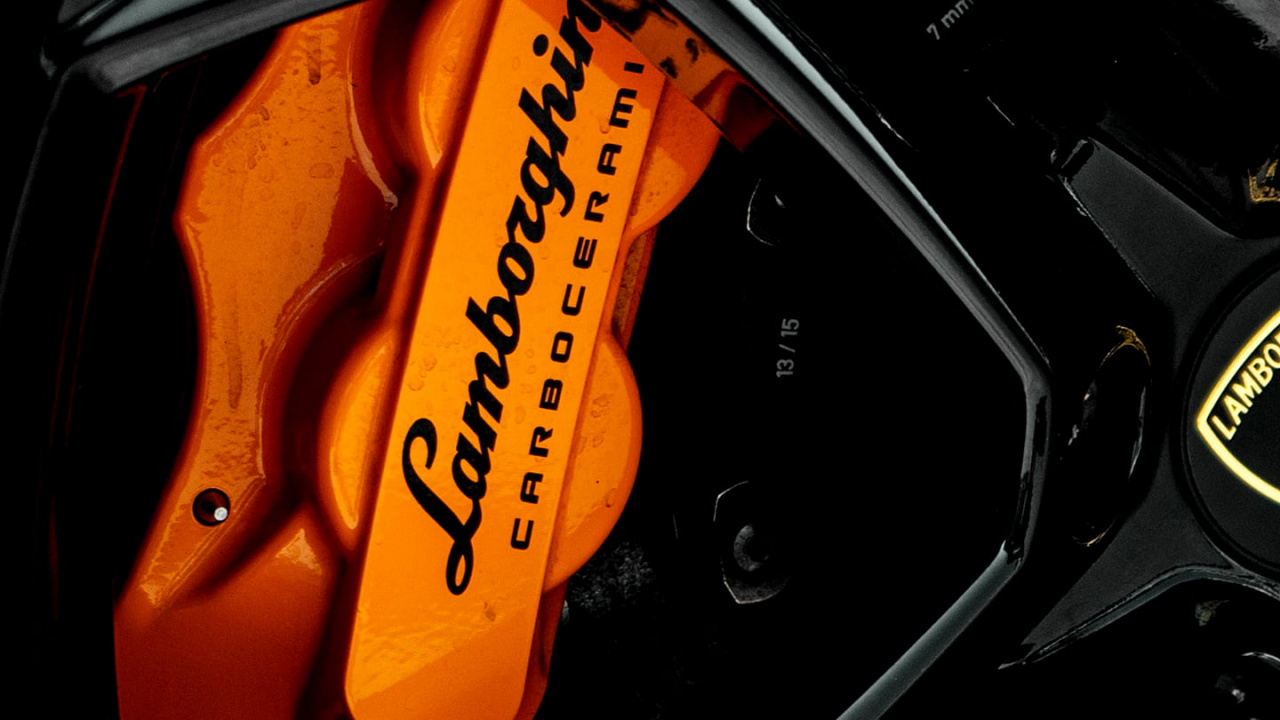 Bremsen, Car, Lamborghini, Fahrrad, Sportwagen. Wallpaper in 1280x720 Resolution