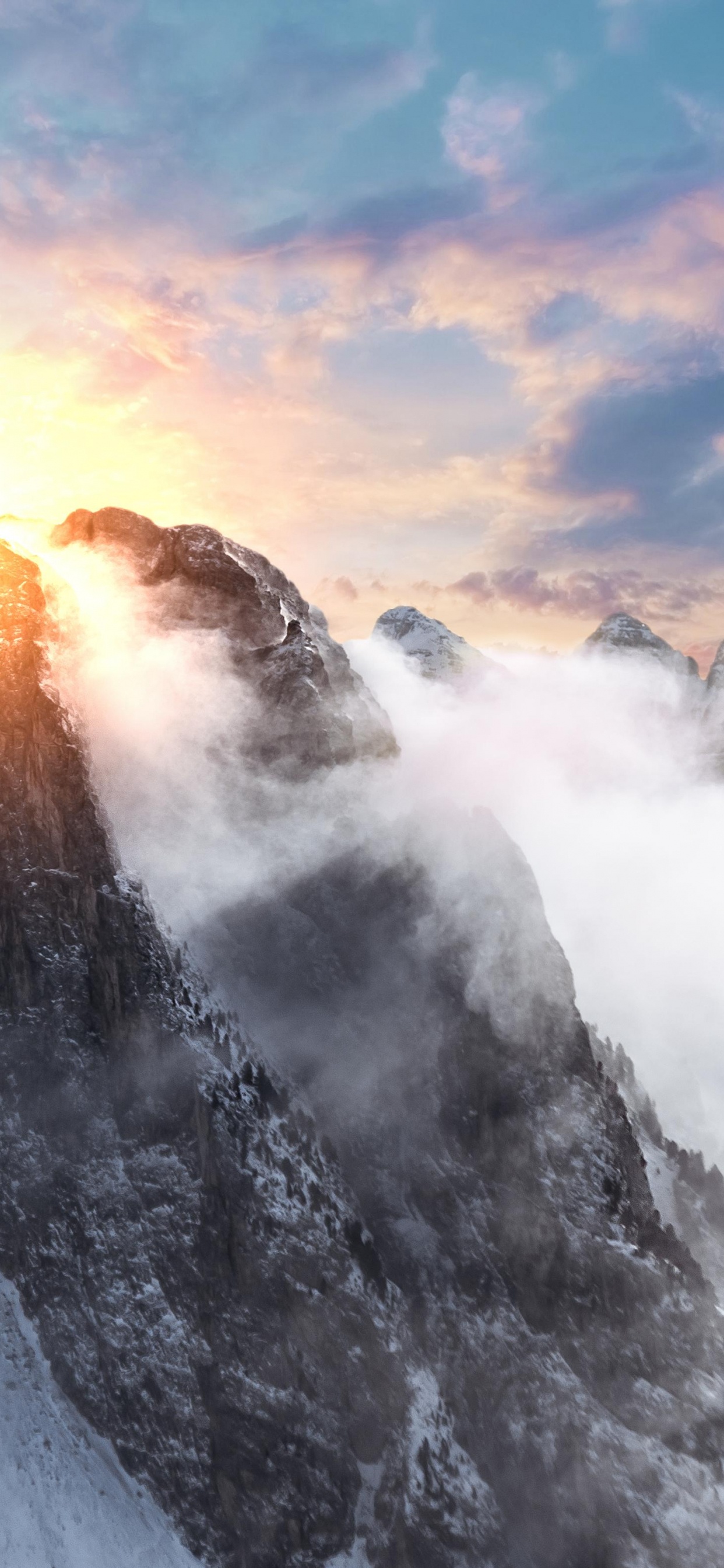 Dolomiten, Natur, Bergigen Landschaftsformen, Cloud, Rock. Wallpaper in 1242x2688 Resolution