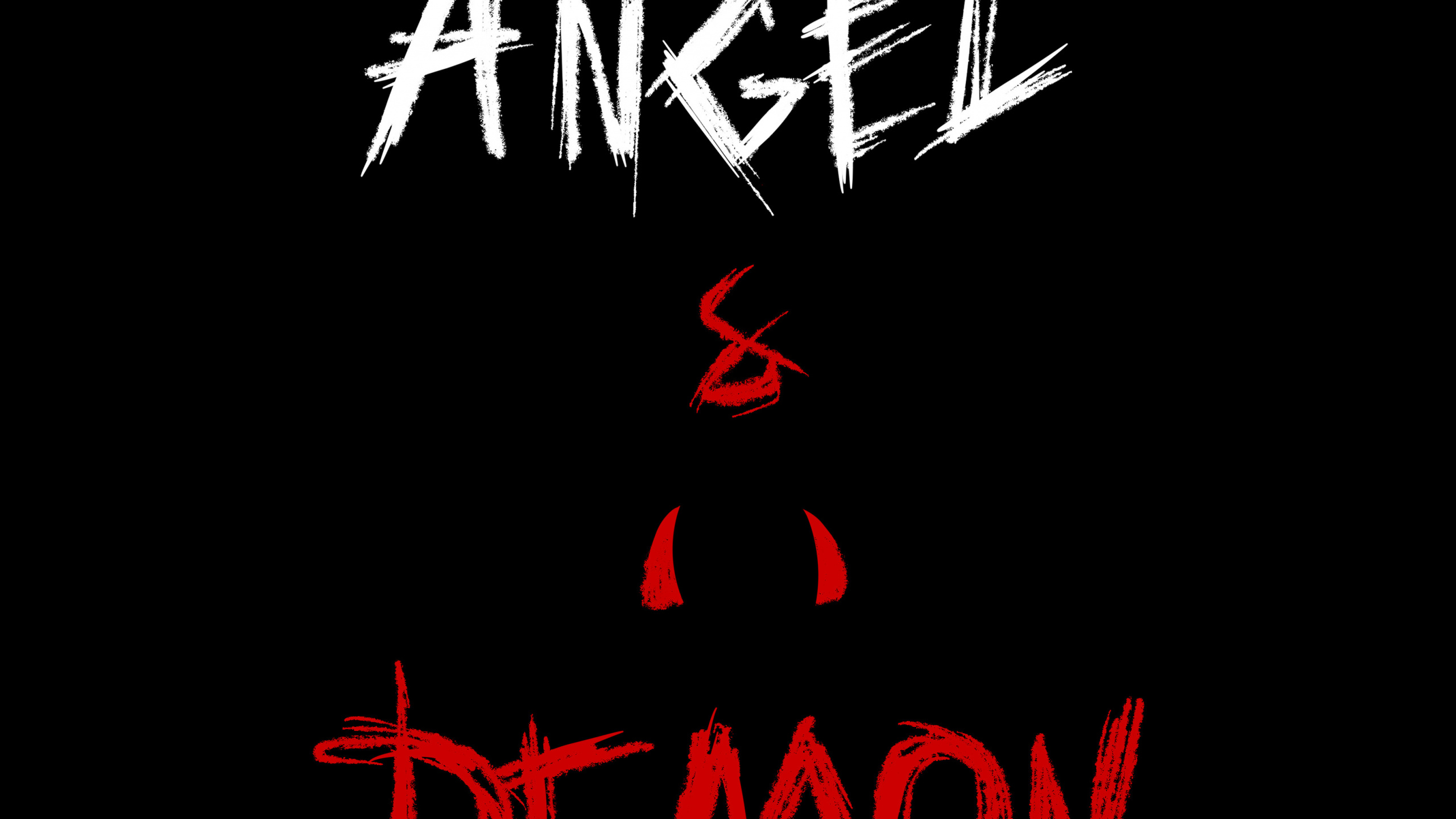 Ange, Noir, Manche, Art, Écriture. Wallpaper in 2560x1440 Resolution