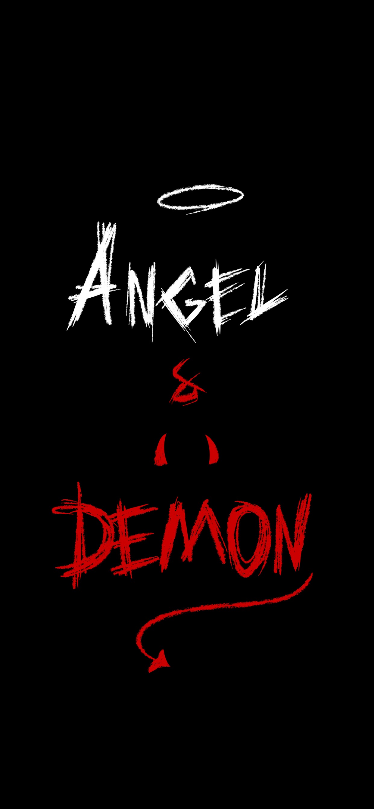 Angel, Black, Sleeve, Art, Handwriting. Wallpaper in 1242x2688 Resolution
