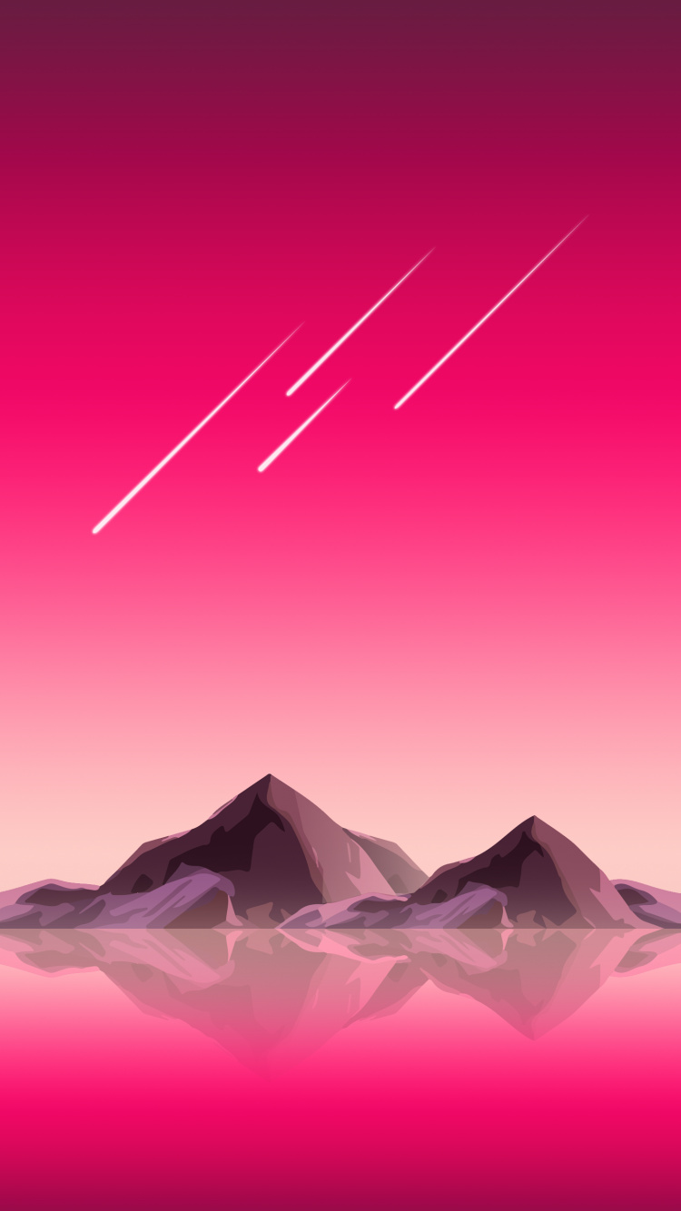 Dessin, Conception, Atmosphère, Pente, Pink. Wallpaper in 750x1334 Resolution