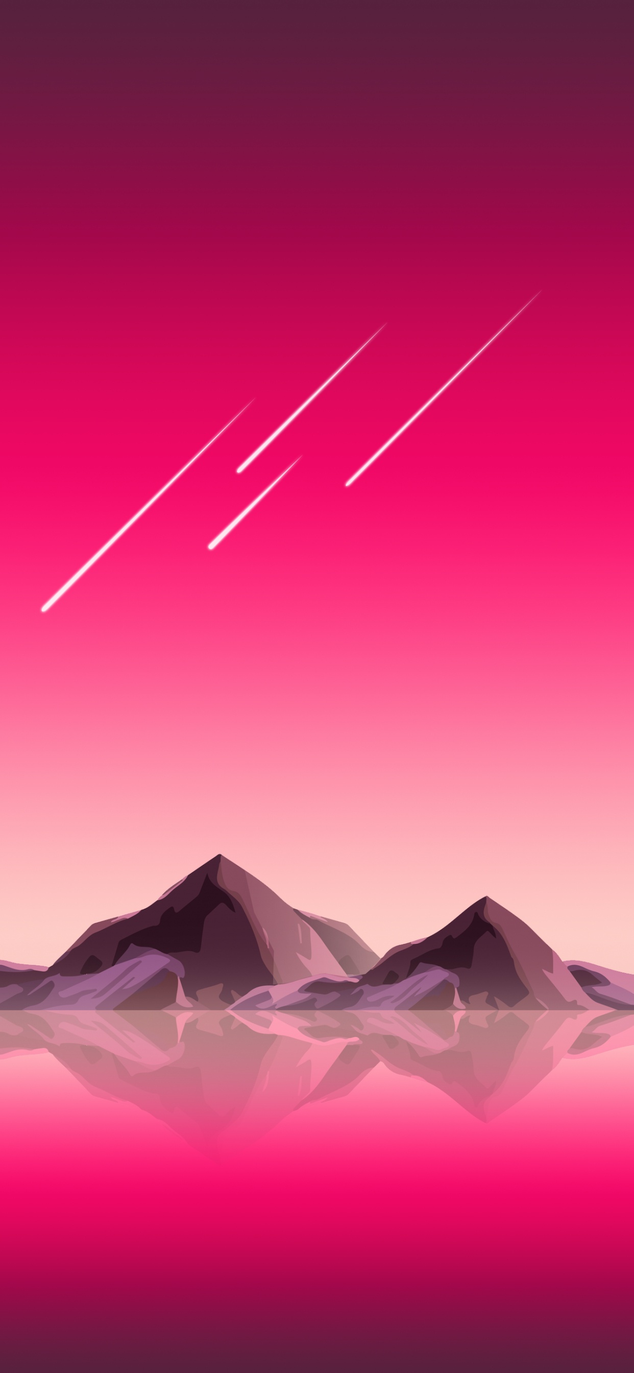 Dibujo, Diseño, Ambiente, Pendiente, Rosa. Wallpaper in 1242x2688 Resolution