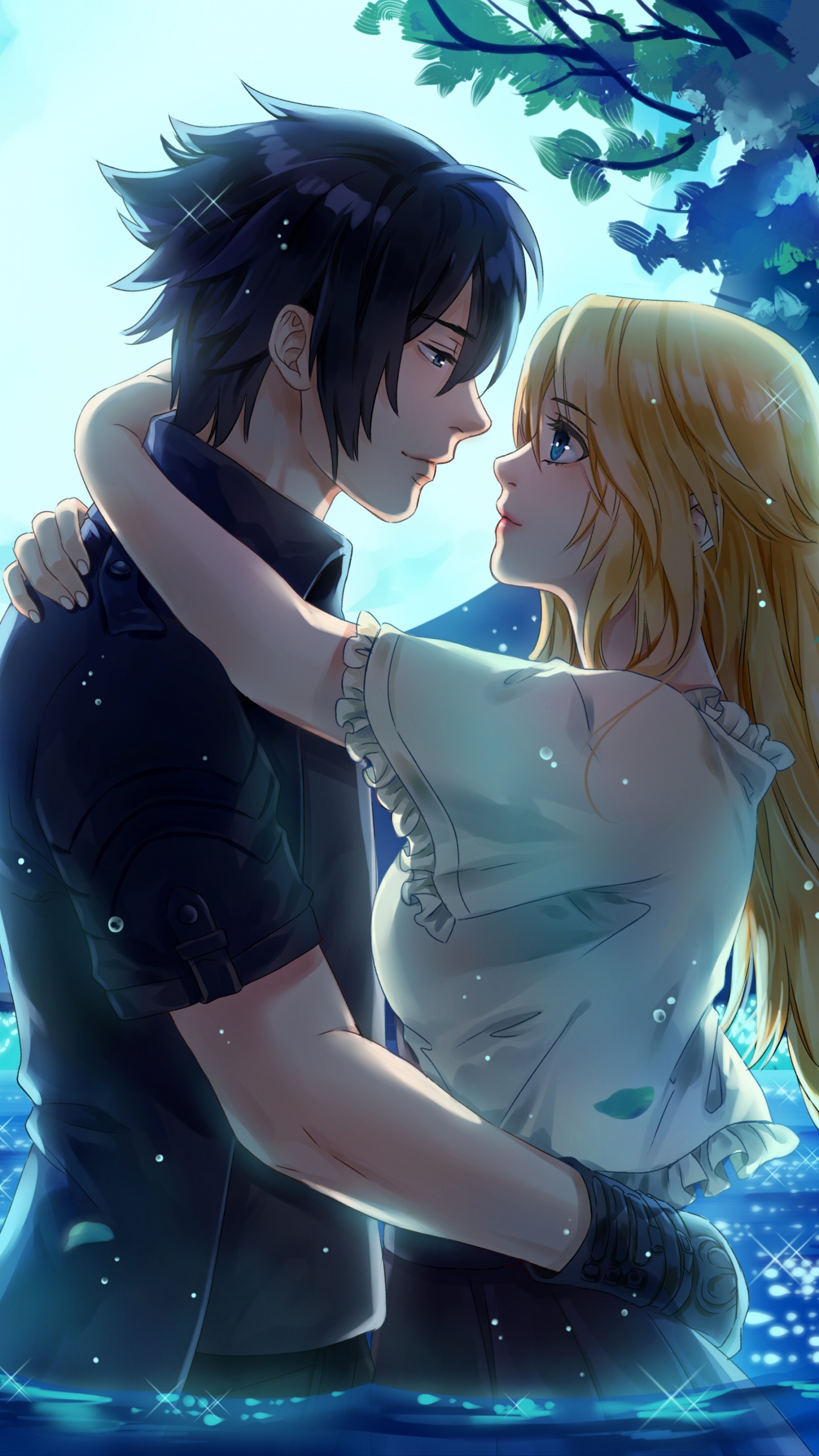 Water, Final Fantasy Xiii, Final Fantasy, Video Games, Interaction. Wallpaper in 1440x2560 Resolution