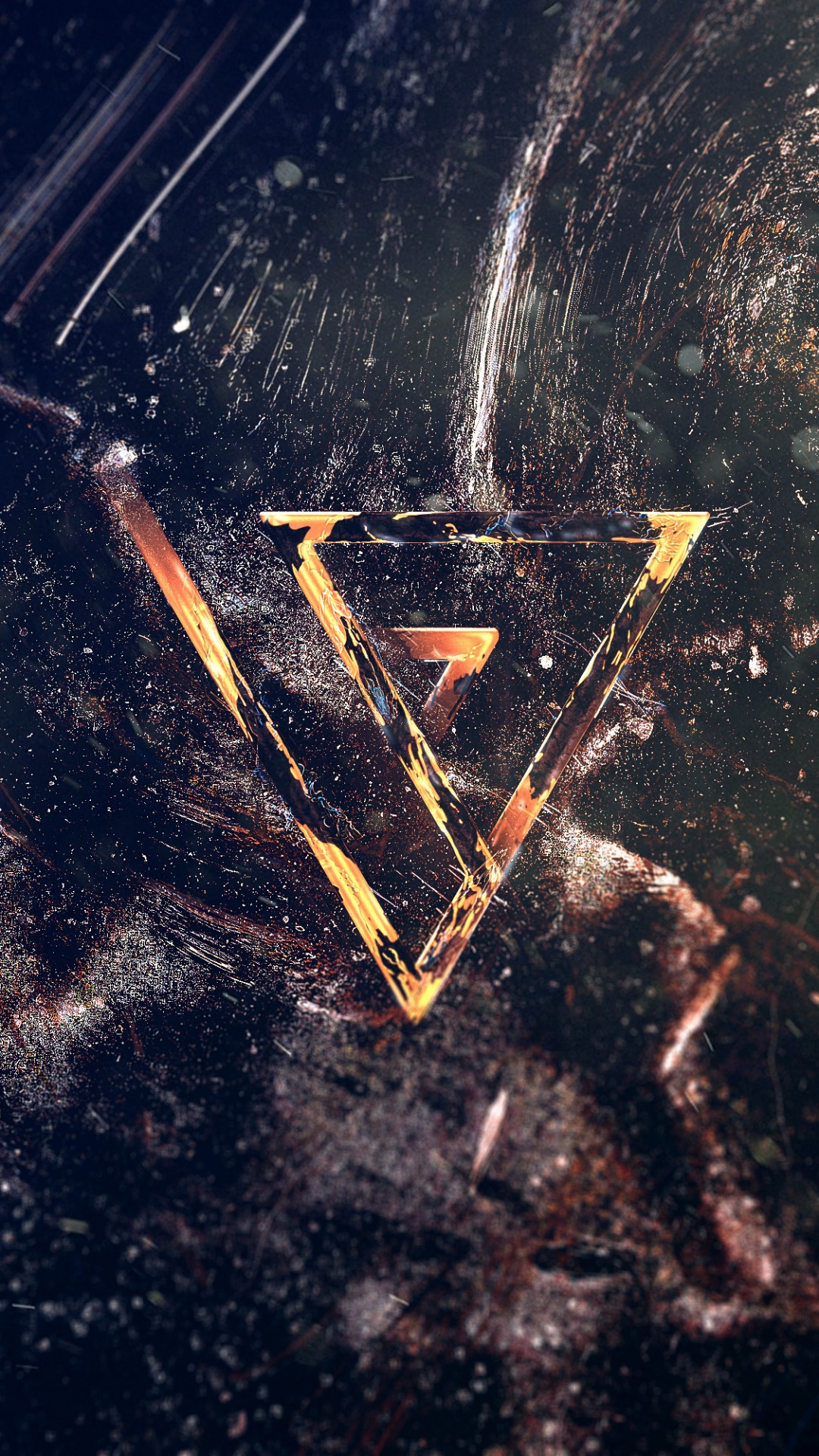 Bâton en Bois Brun Sur L'eau. Wallpaper in 1080x1920 Resolution