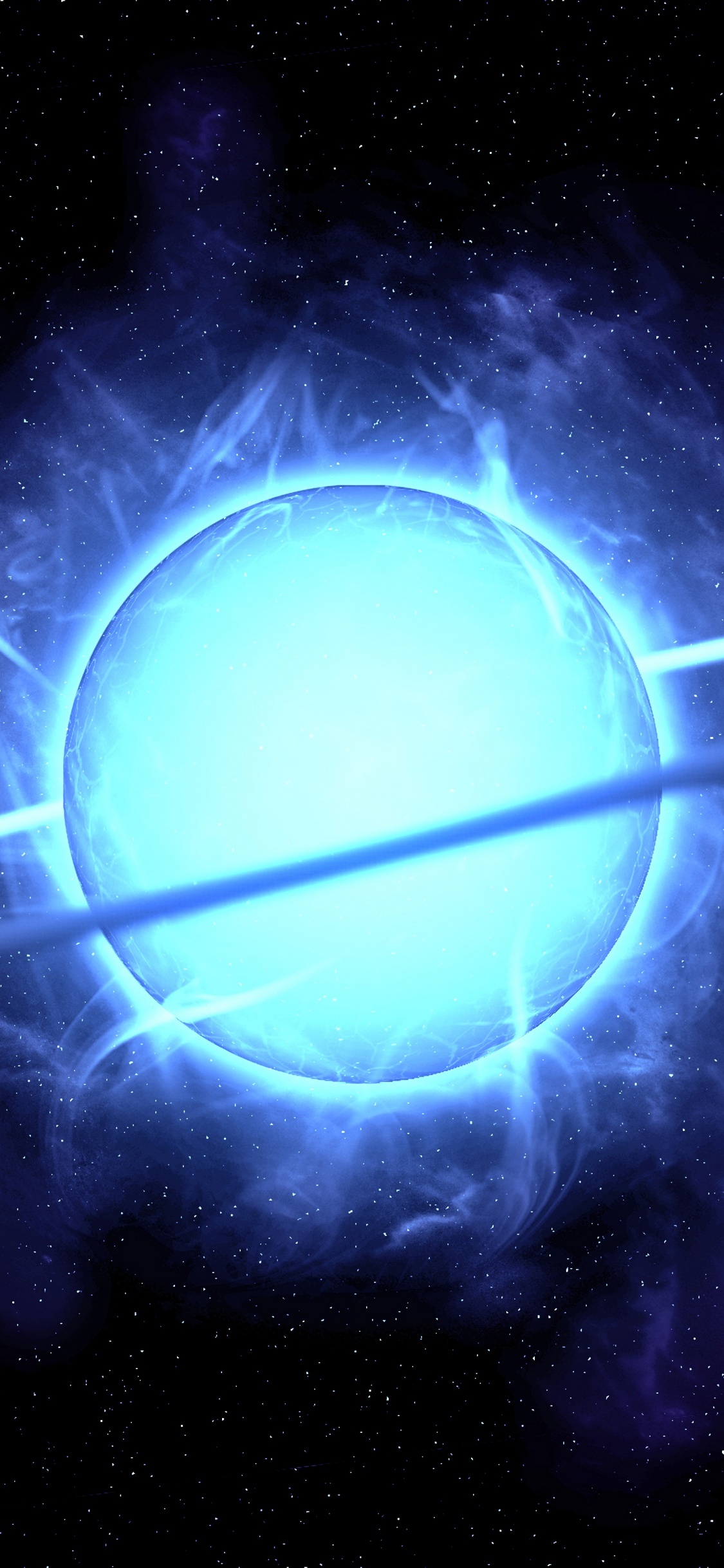 Ilustración de Luz Azul y Blanca. Wallpaper in 1125x2436 Resolution