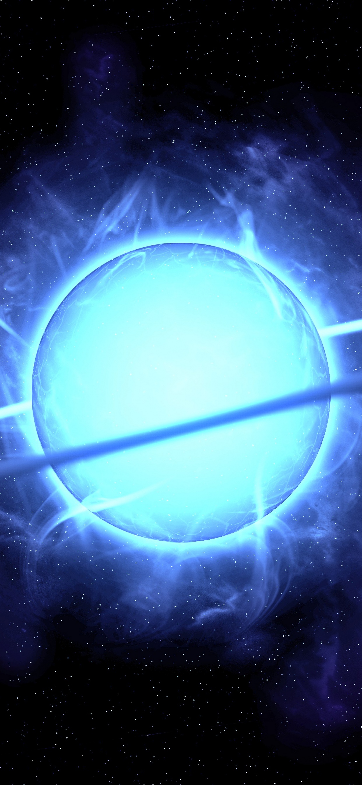 Ilustración de Luz Azul y Blanca. Wallpaper in 1242x2688 Resolution