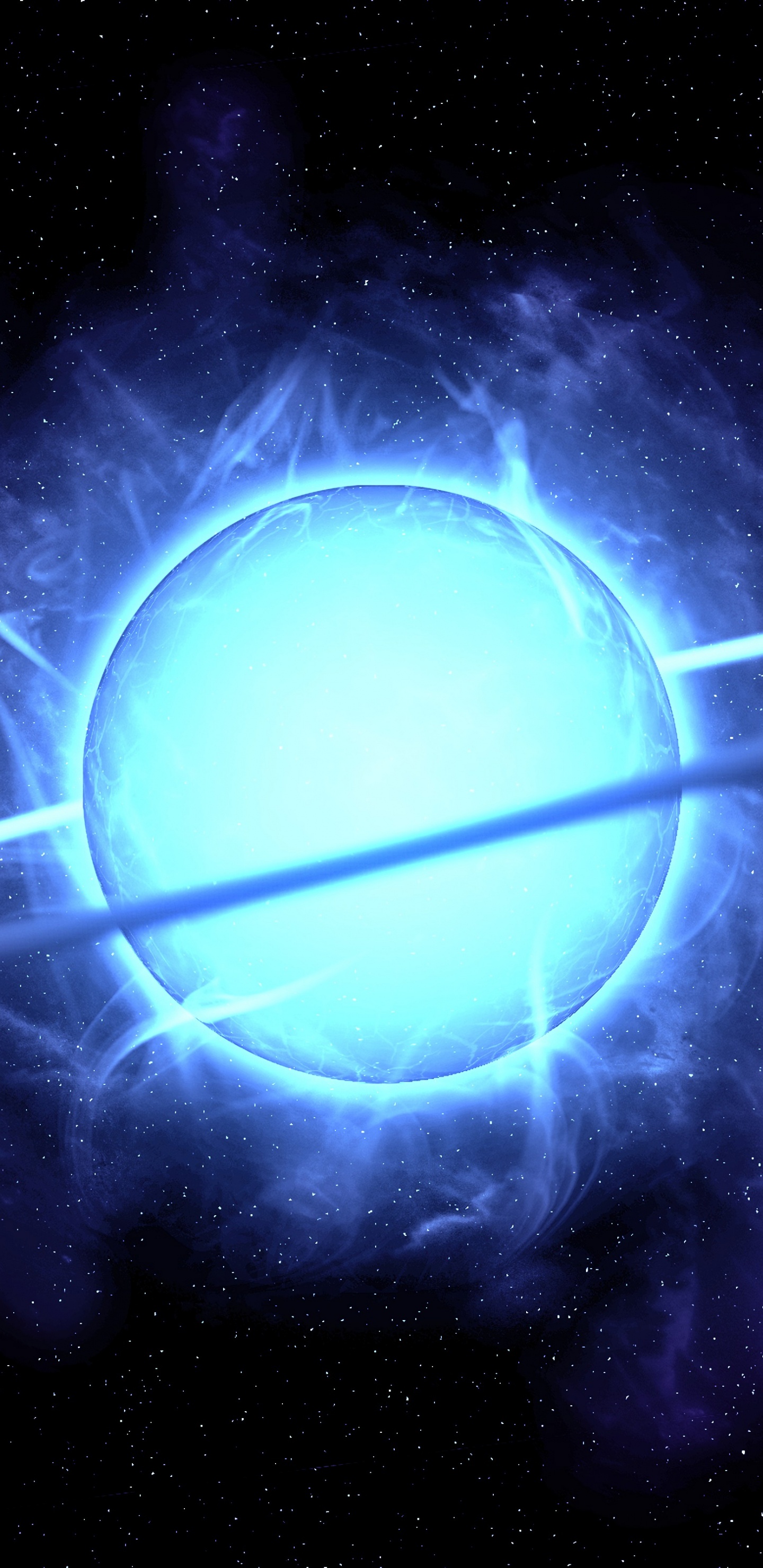 Ilustración de Luz Azul y Blanca. Wallpaper in 1440x2960 Resolution